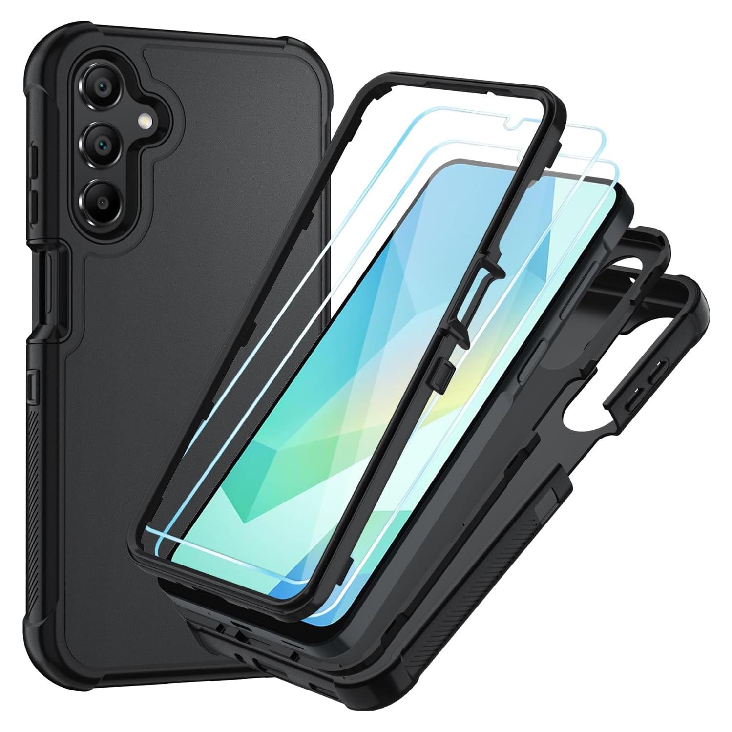 Funda Samsung Galaxy A16 5G 3 Capas Grado Militar Negro