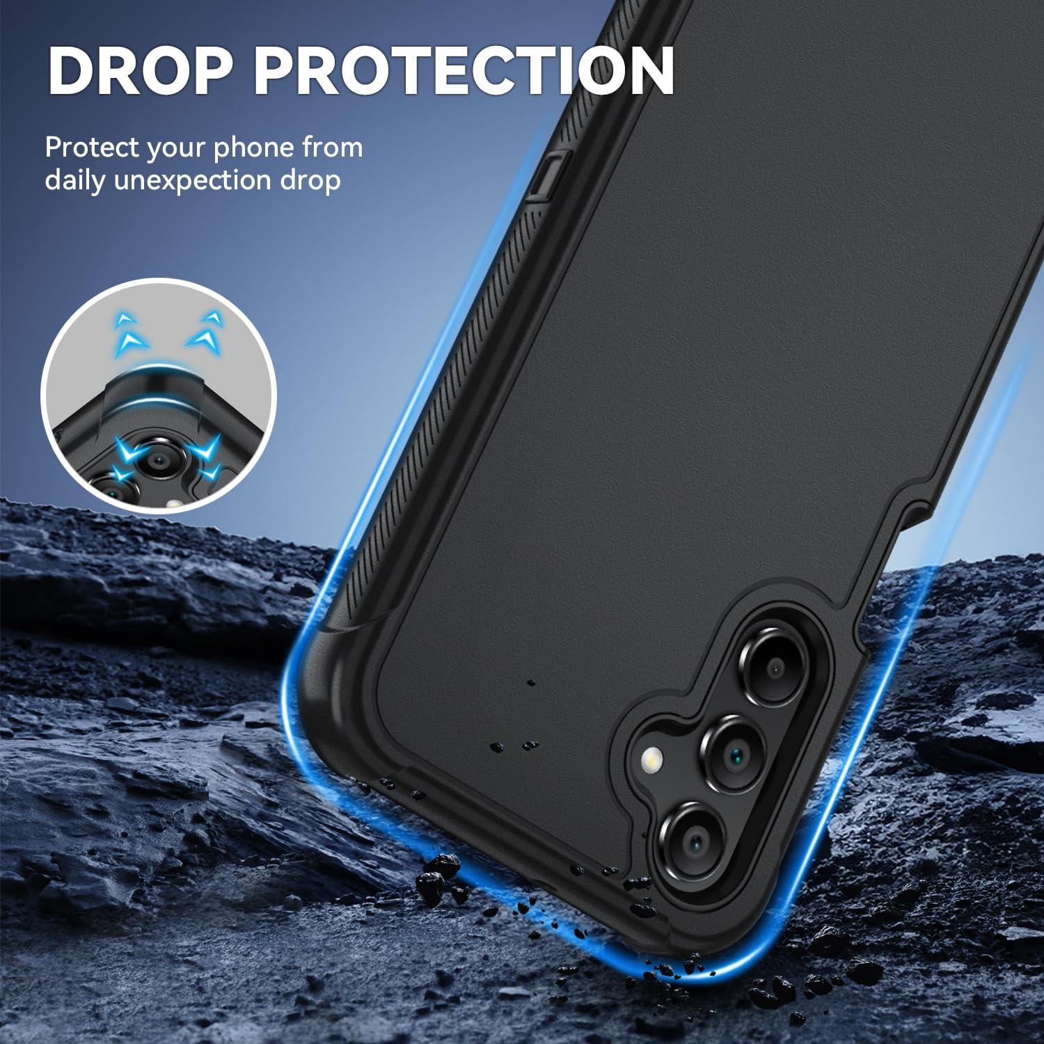 Funda Samsung Galaxy A16 5G 3 Capas Grado Militar Negro