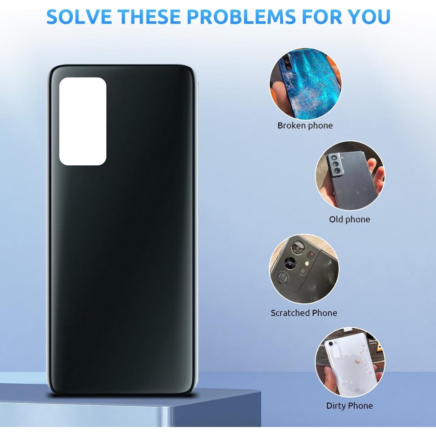 Reemplazo Cristal Trasero Xiaomi Mi 10T/10T Pro + Kit Herramientas