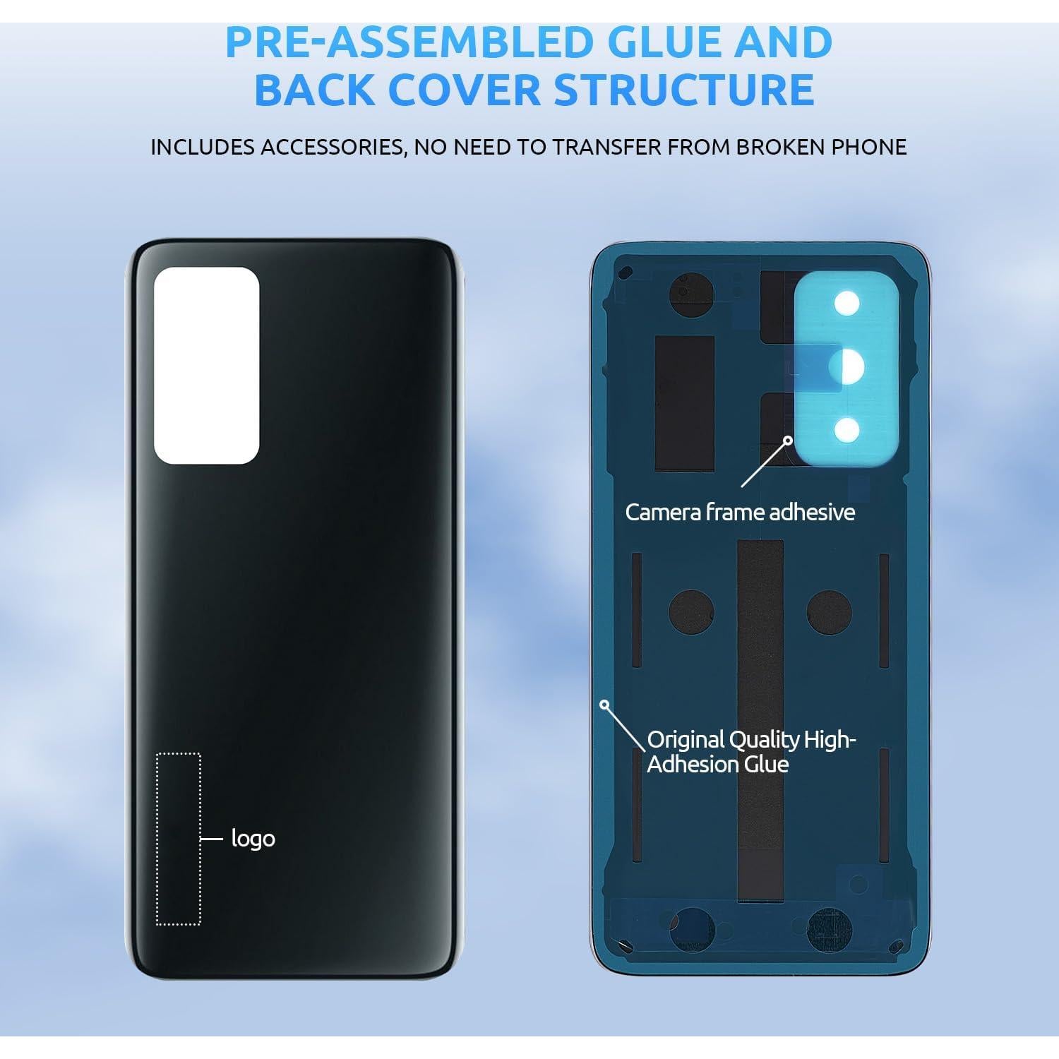 Reemplazo Cristal Trasero Xiaomi Mi 10T/10T Pro + Kit Herramientas