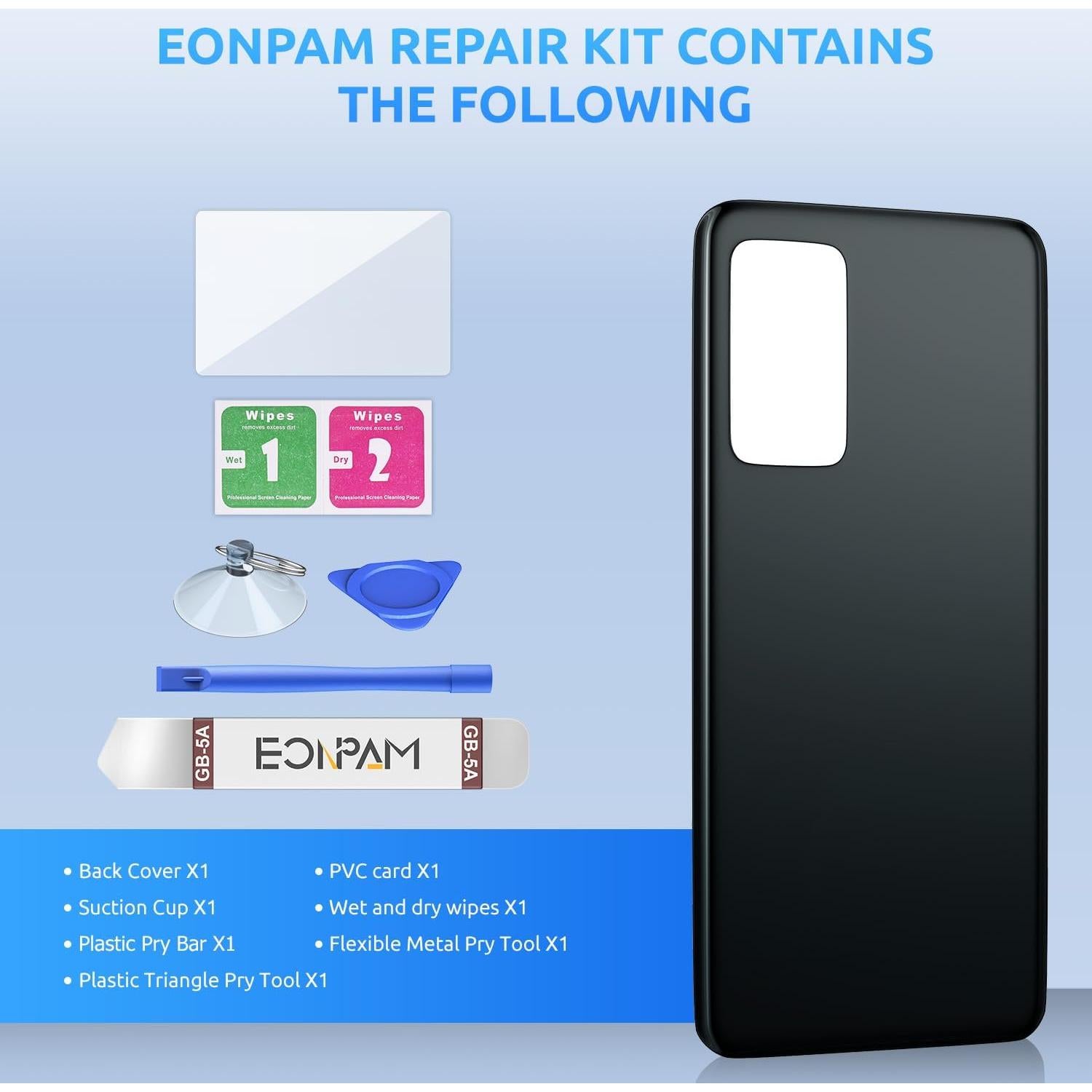 Reemplazo Cristal Trasero Xiaomi Mi 10T/10T Pro + Kit Herramientas