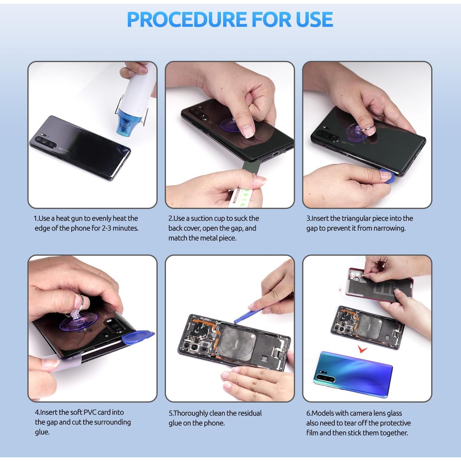 Reemplazo Cristal Trasero Xiaomi Mi 10T/10T Pro + Kit Herramientas