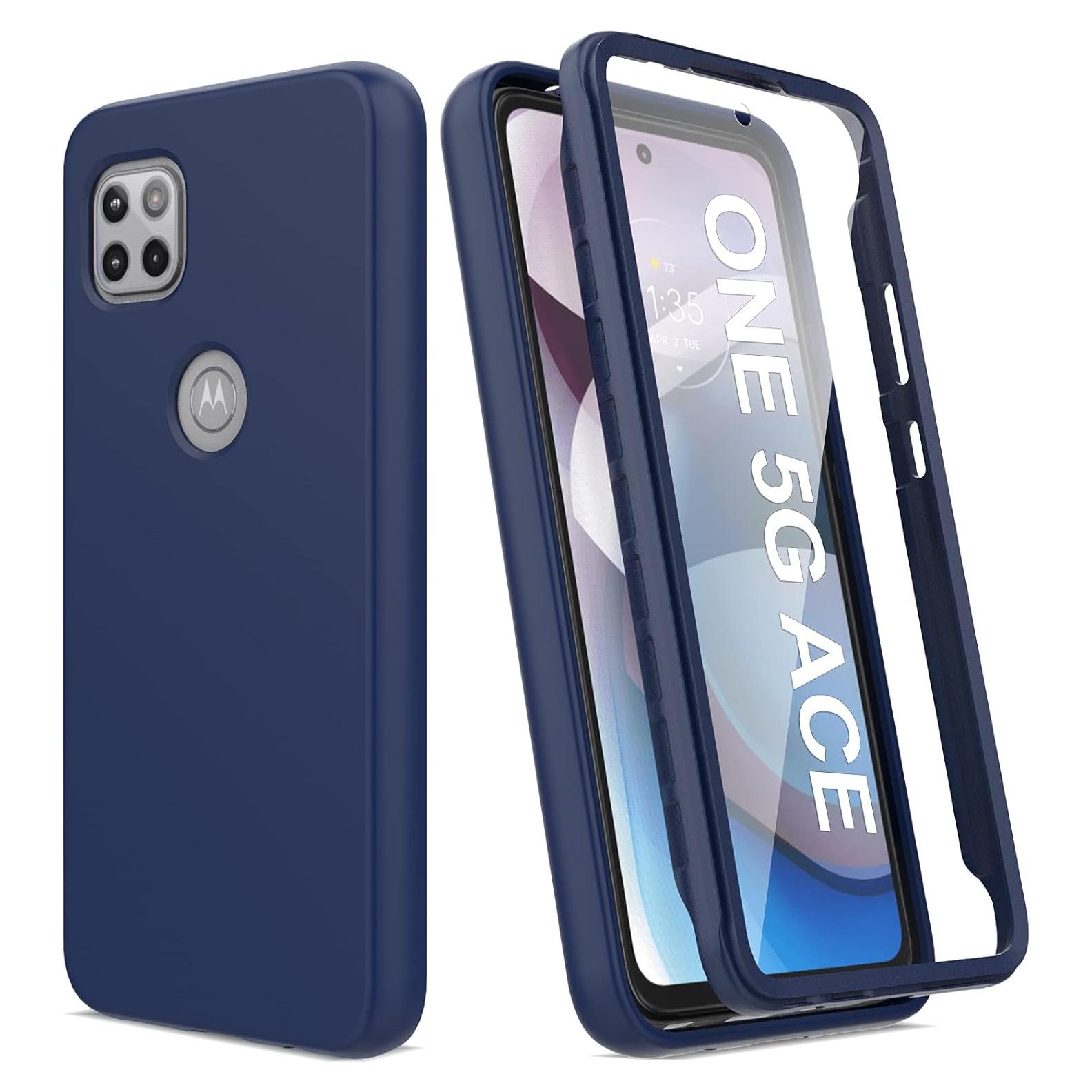Funda Protectora para Motorola One 5G Ace con Protector de Pantalla