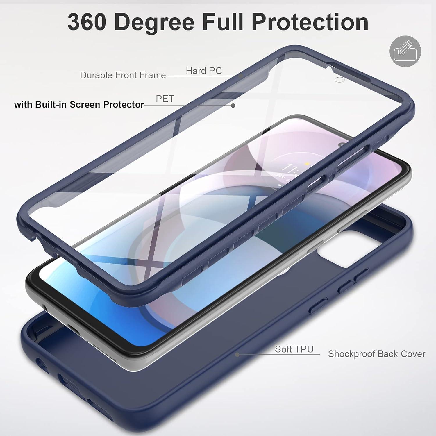 Funda Protectora para Motorola One 5G Ace con Protector de Pantalla