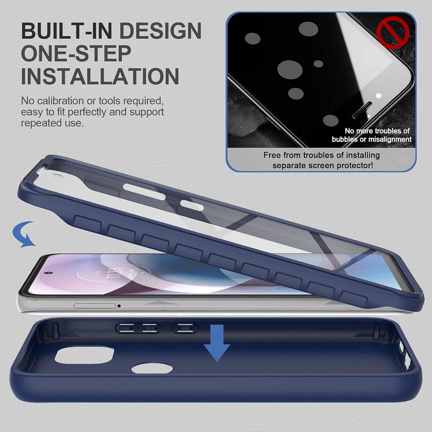 Funda Protectora para Motorola One 5G Ace con Protector de Pantalla