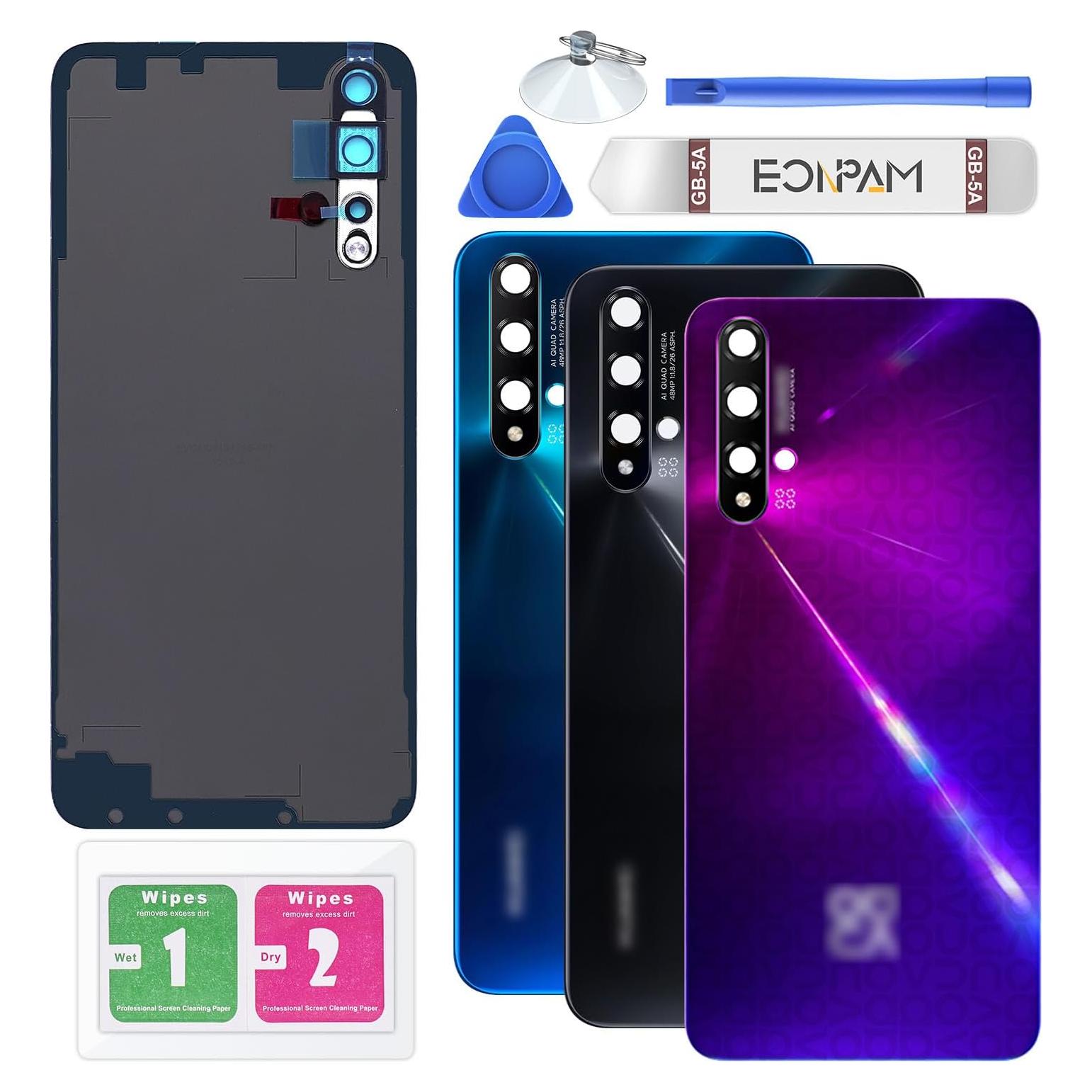Cristal Trasero Huawei Nova 5T Eonpam Púrpura + Kit Herramientas