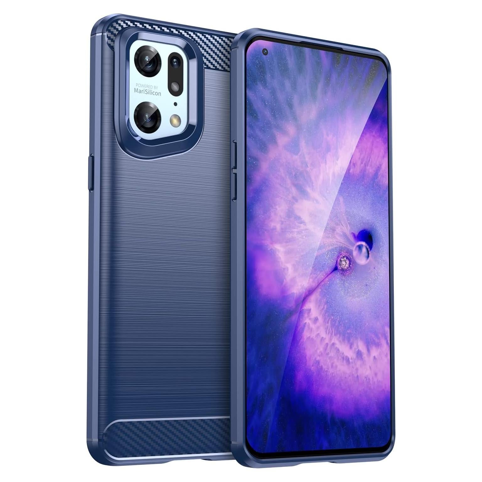 Funda de Silicona para Oppo Find X5 Pro 5G Azul PFEM10