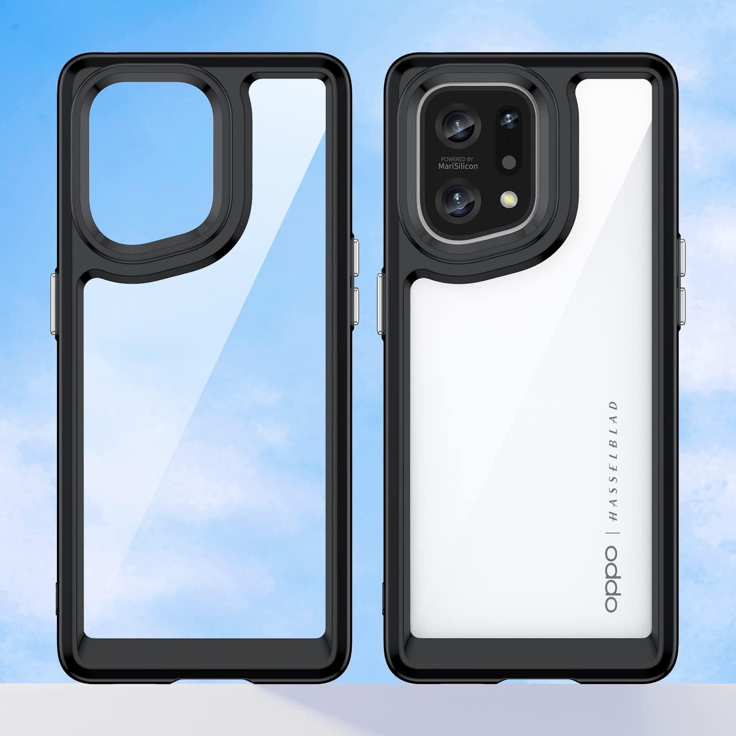 Funda Protectora Oppo Find X5 Pro 5G PFEM10 Negra Anti Amarillamiento
