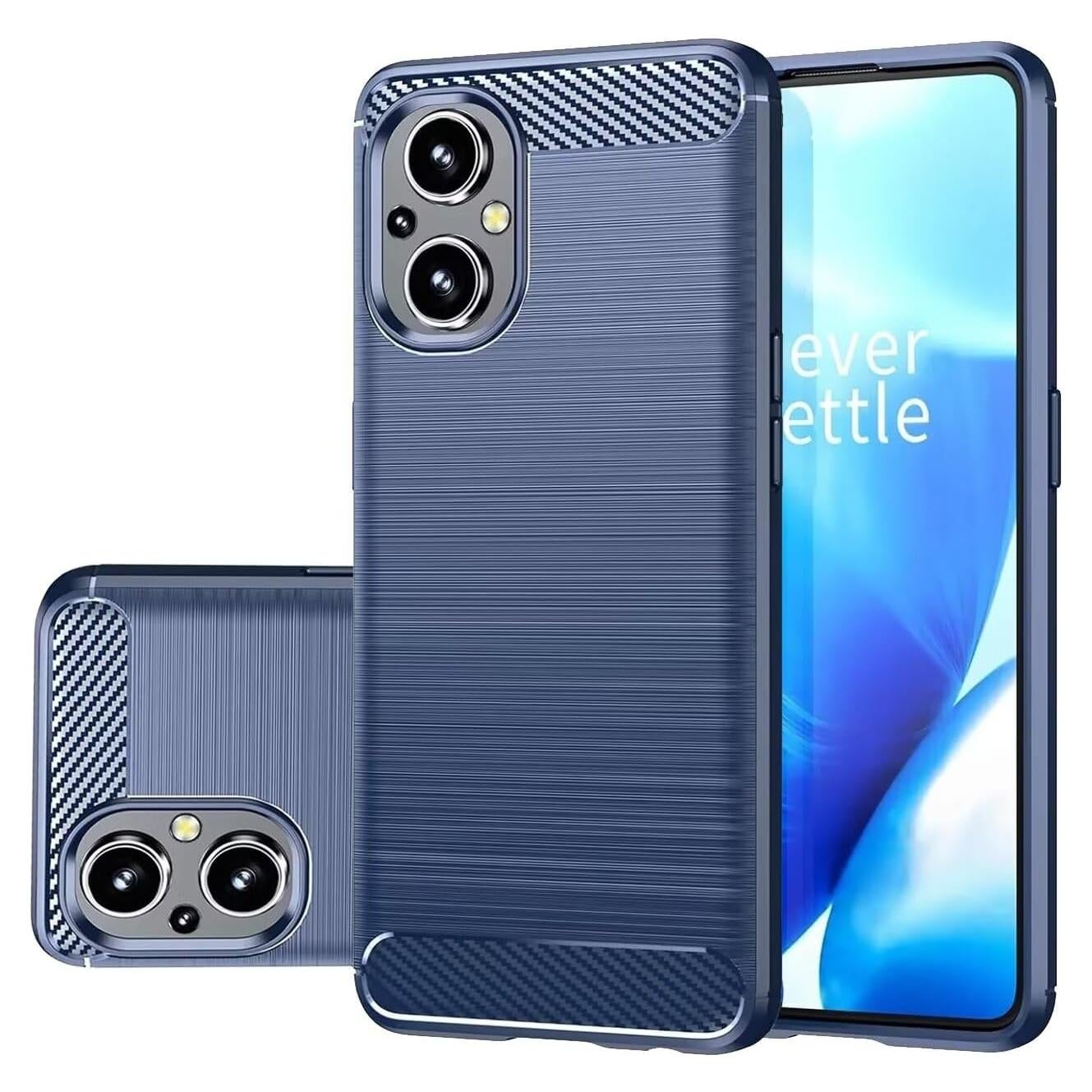 Funda delgada TPU OnePlus Nord N20 5G Azul - Fibra de Carbono