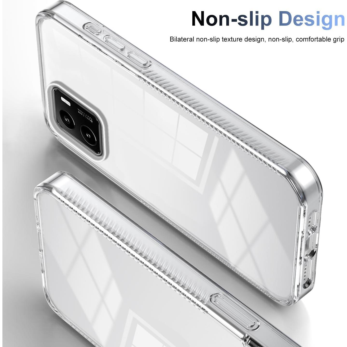 Funda Protectora Dura Acrílica Blanca Kukoufey para Vivo Y15s 2021