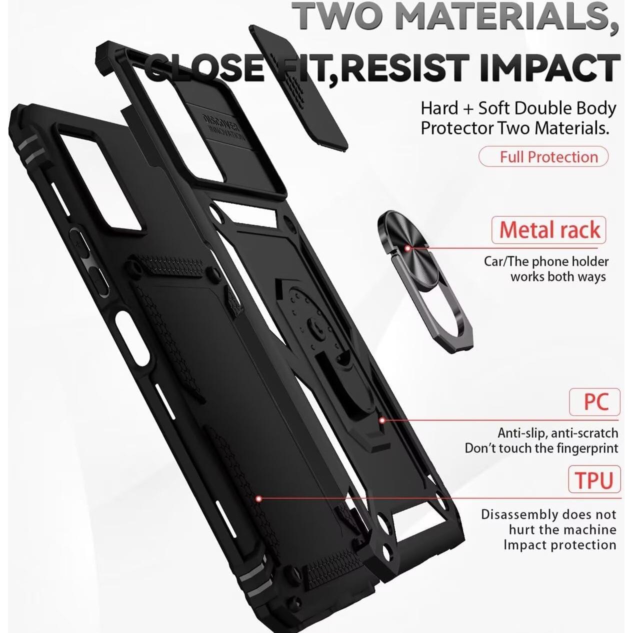 Funda para Vivo Y21 y Y33S con Protector de Pantalla y Soporte