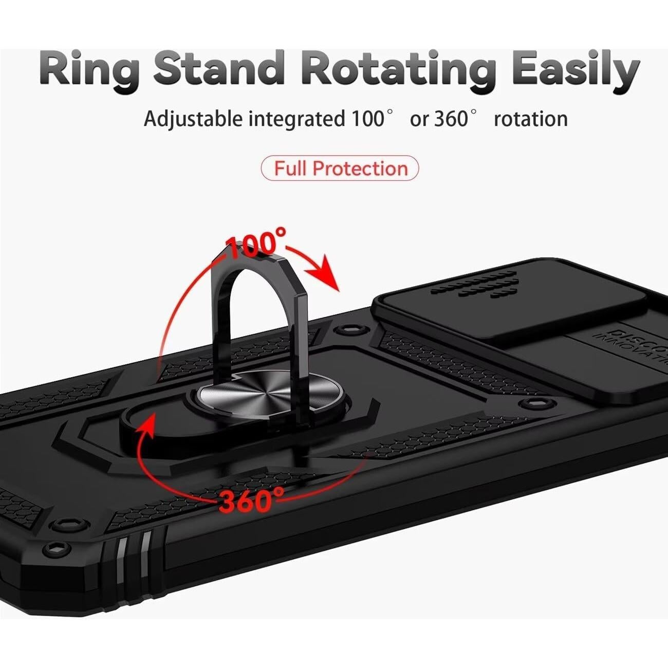 Funda para Vivo Y21 y Y33S con Protector de Pantalla y Soporte