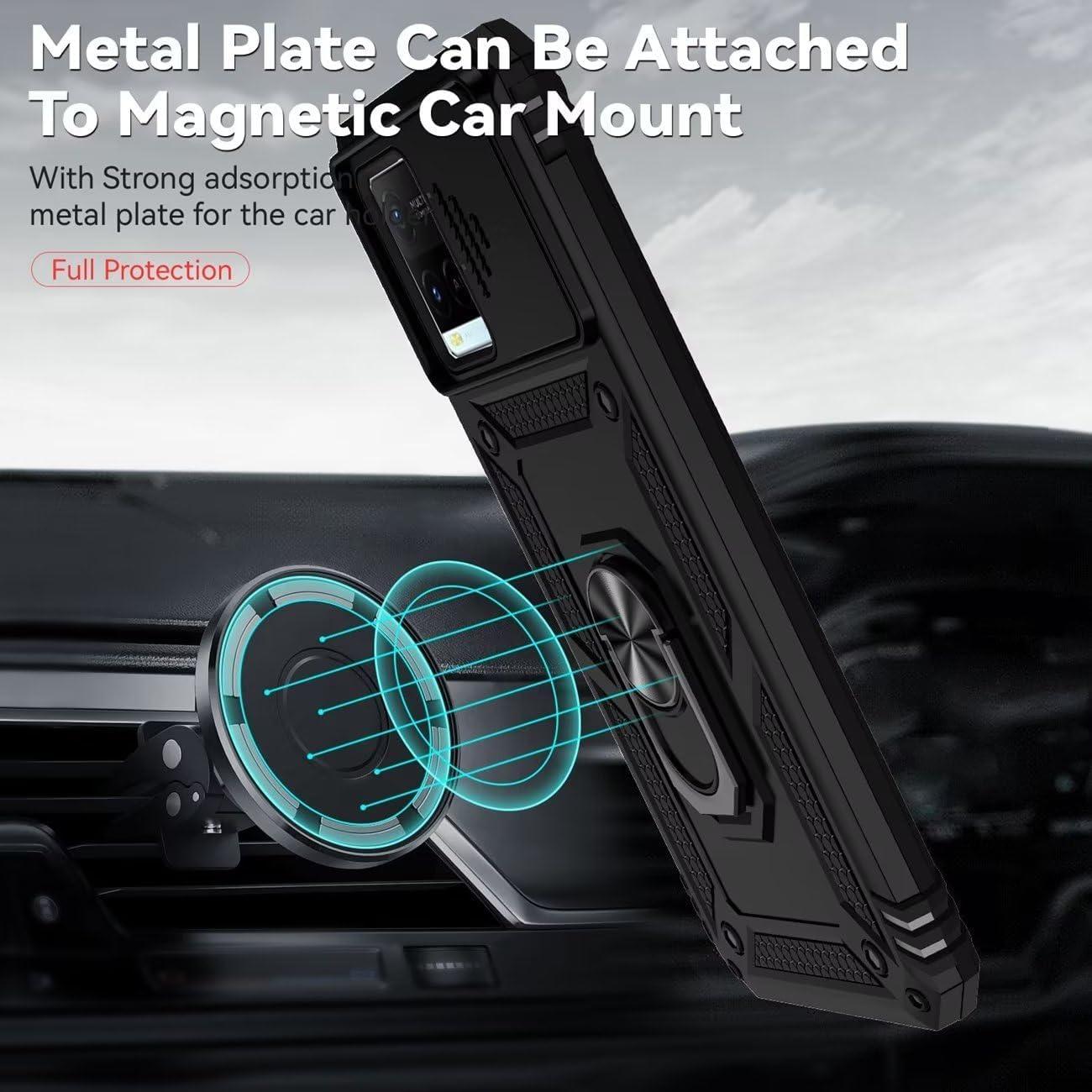 Funda para Vivo Y21 y Y33S con Protector de Pantalla y Soporte