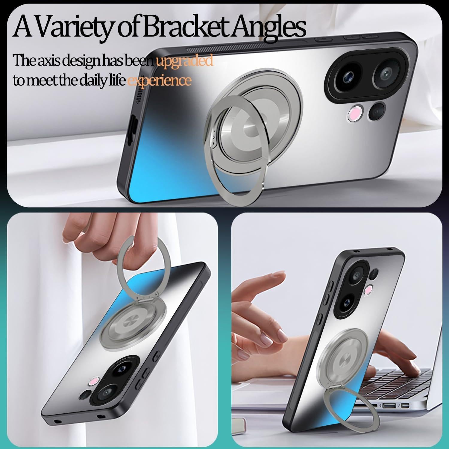 Funda delgada Hlgcokro para Vivo X200 FE con soporte magnético