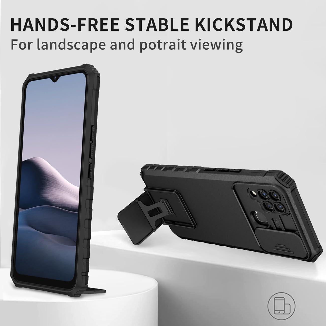 Funda Protectora para Vivo Y20 con Soporte y Protector de Pantalla