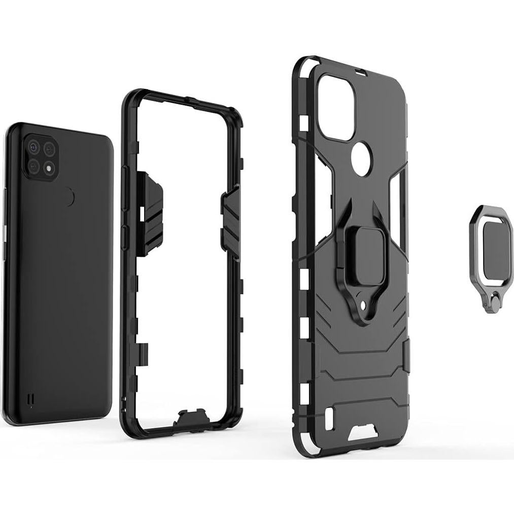 Funda Doble Capa MaiJin para Oppo Realme C21 - Negro