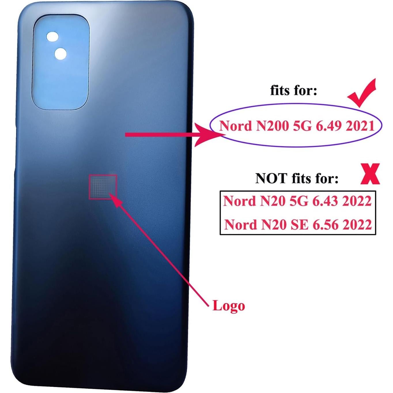 Cubierta Trasera de Reemplazo Ubrokeifixit para OnePlus Nord N200 5G Azul