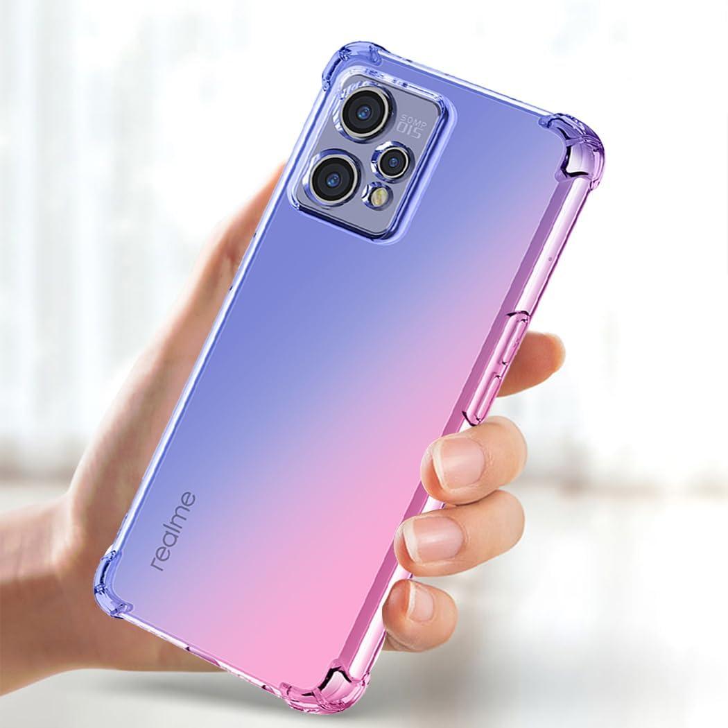 Funda Bumper TPU Gufuwo para Realme 9 Pro+ 5G Azul/Rosa