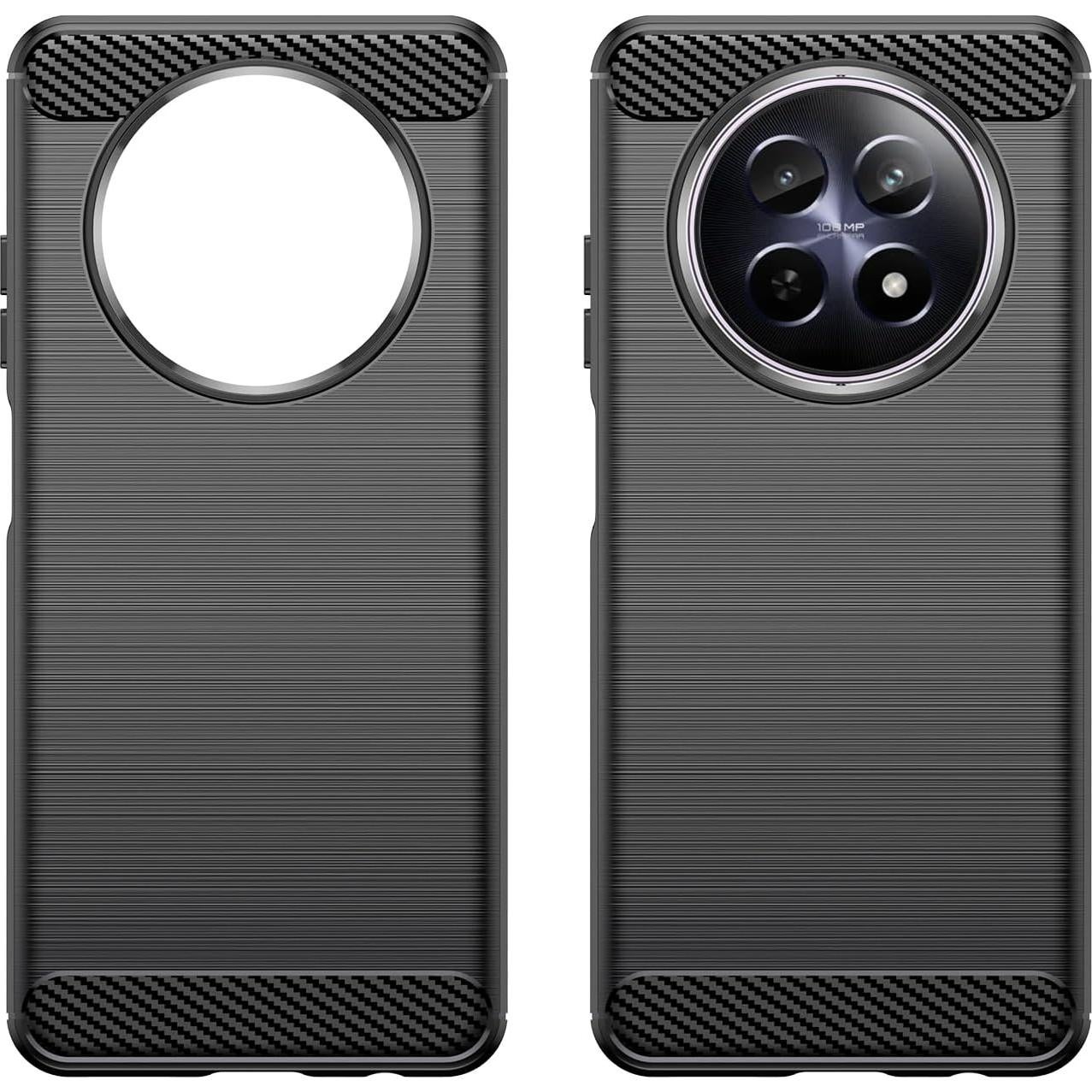 Funda TPU Fibra de Carbono para Realme 12 4G Negra