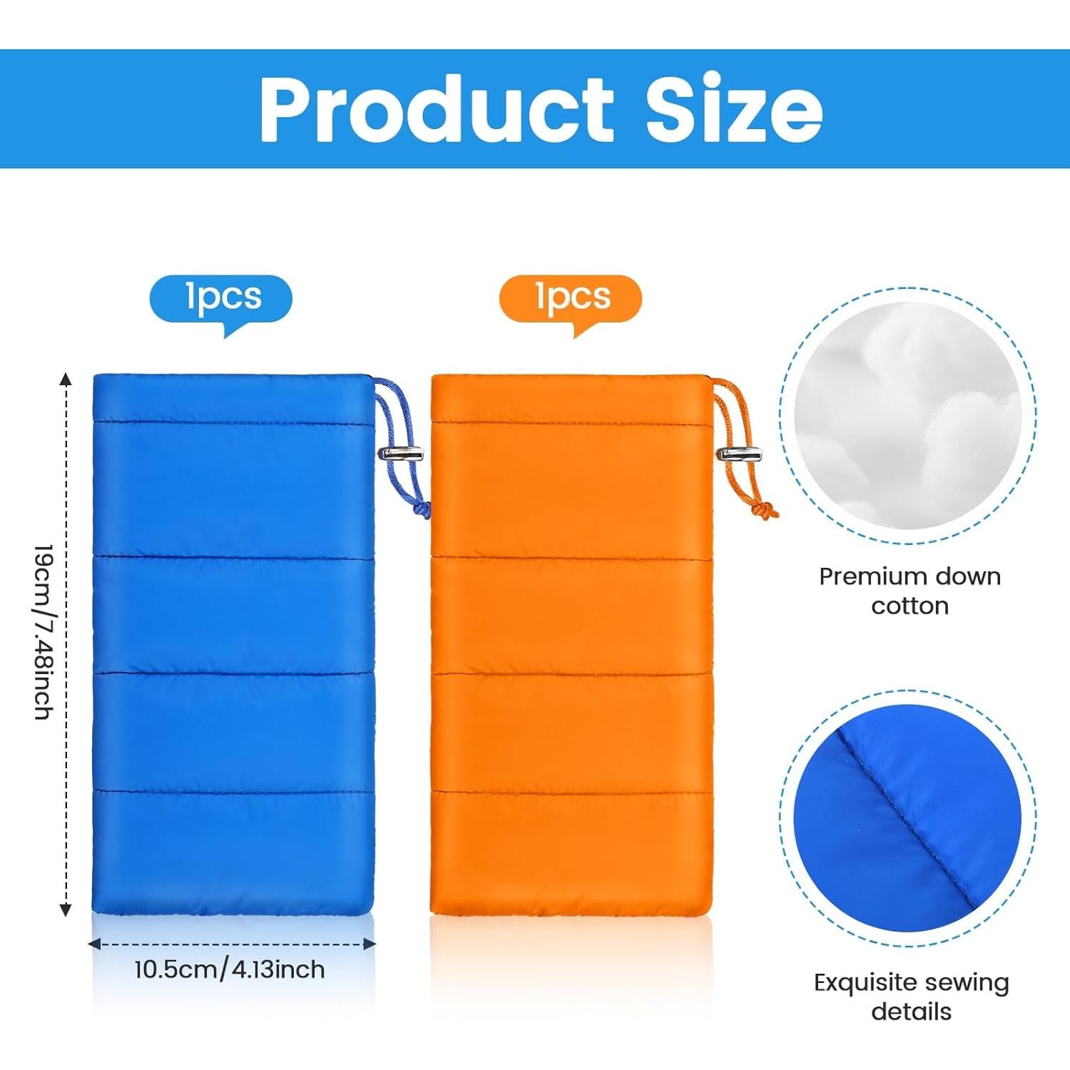 Paquete de 2 Fundas Térmicas Copkim para Teléfono - Naranja y Azul