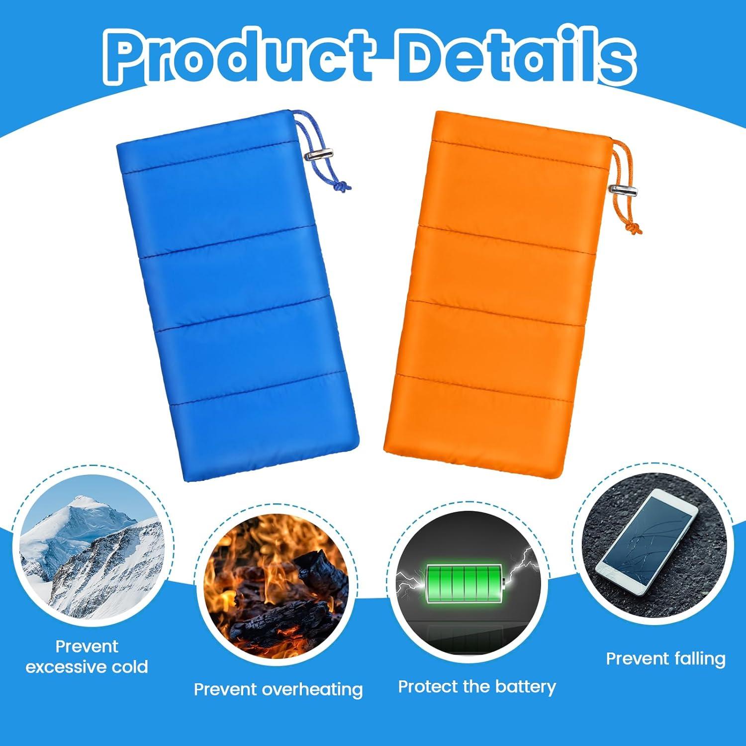 Paquete de 2 Fundas Térmicas Copkim para Teléfono - Naranja y Azul