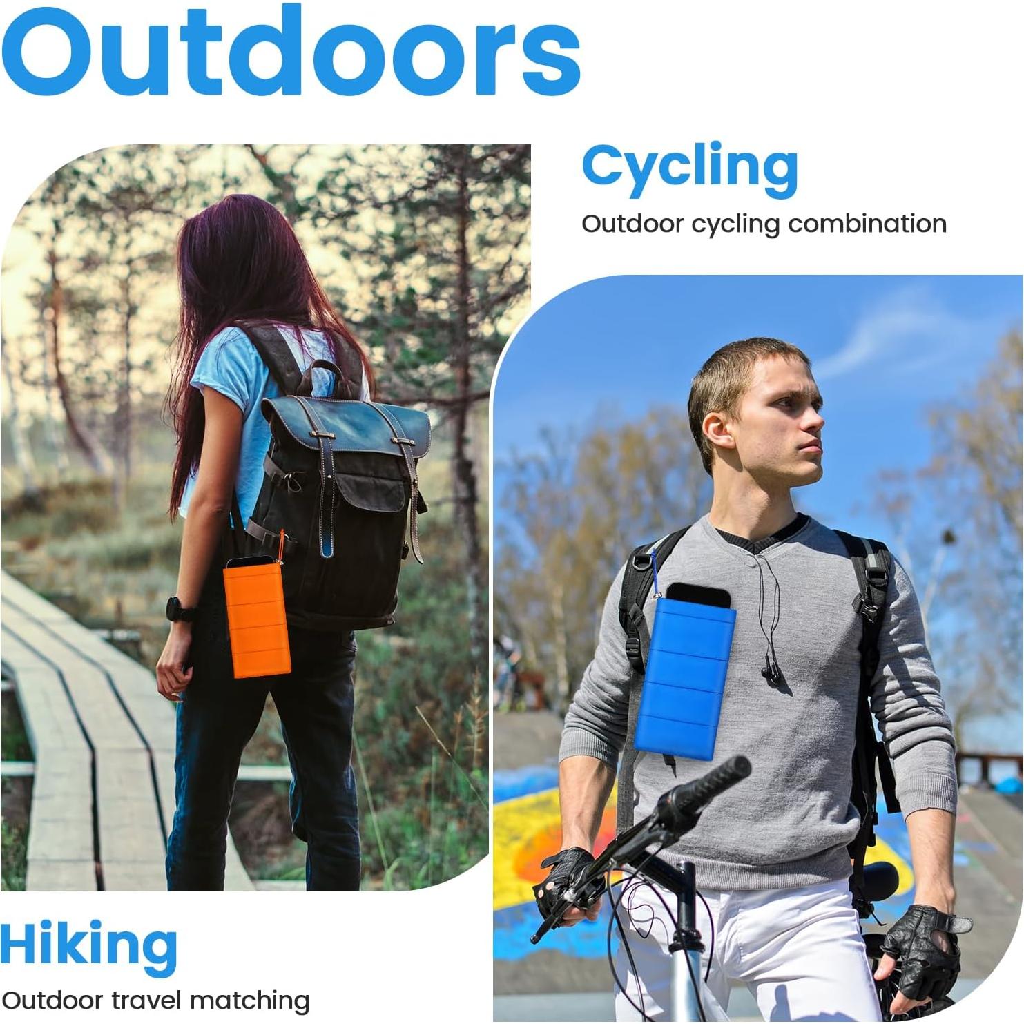 Paquete de 2 Fundas Térmicas Copkim para Teléfono - Naranja y Azul