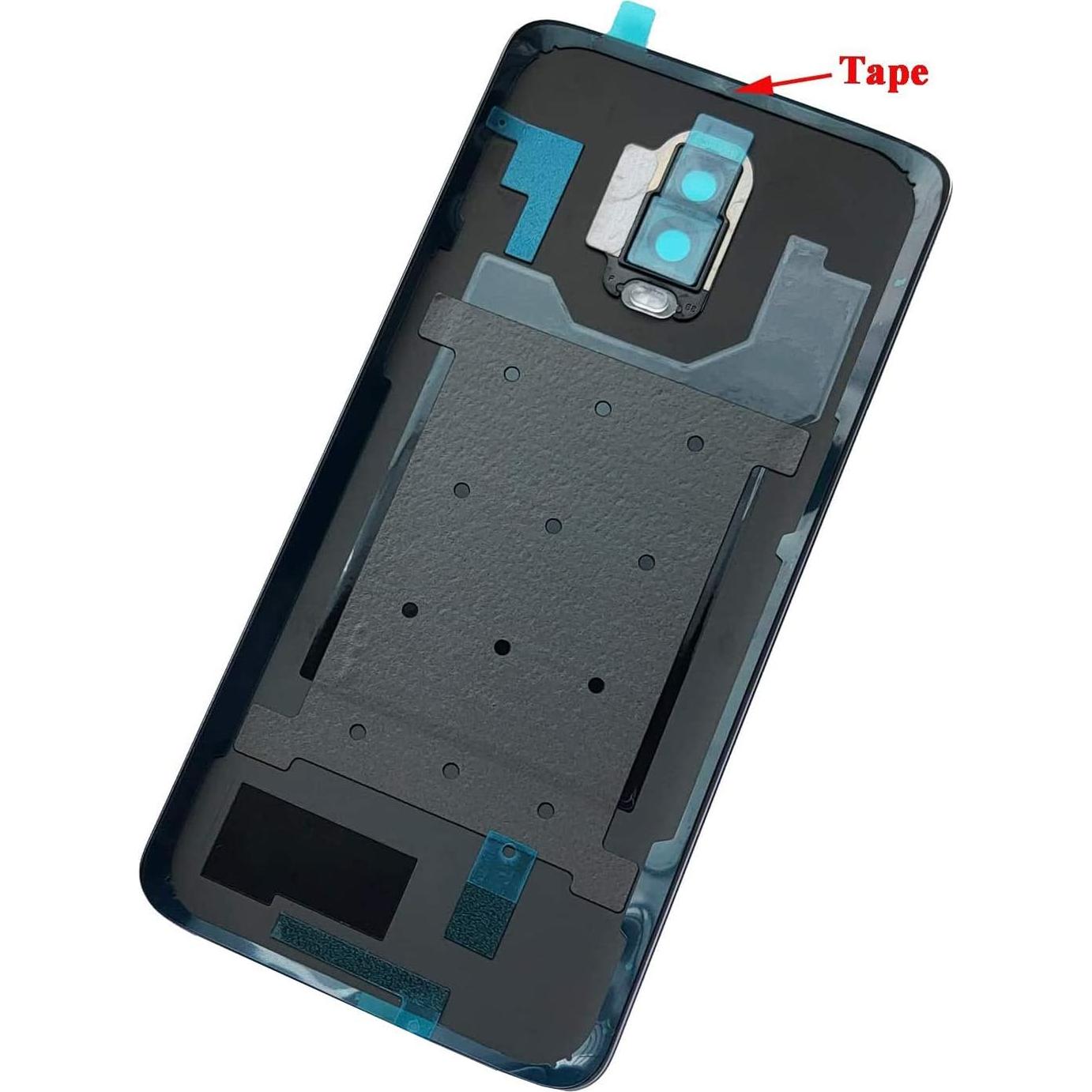 Tapa de Cristal Trasero Negro Espejo Ubrokeifixit para OnePlus 6T