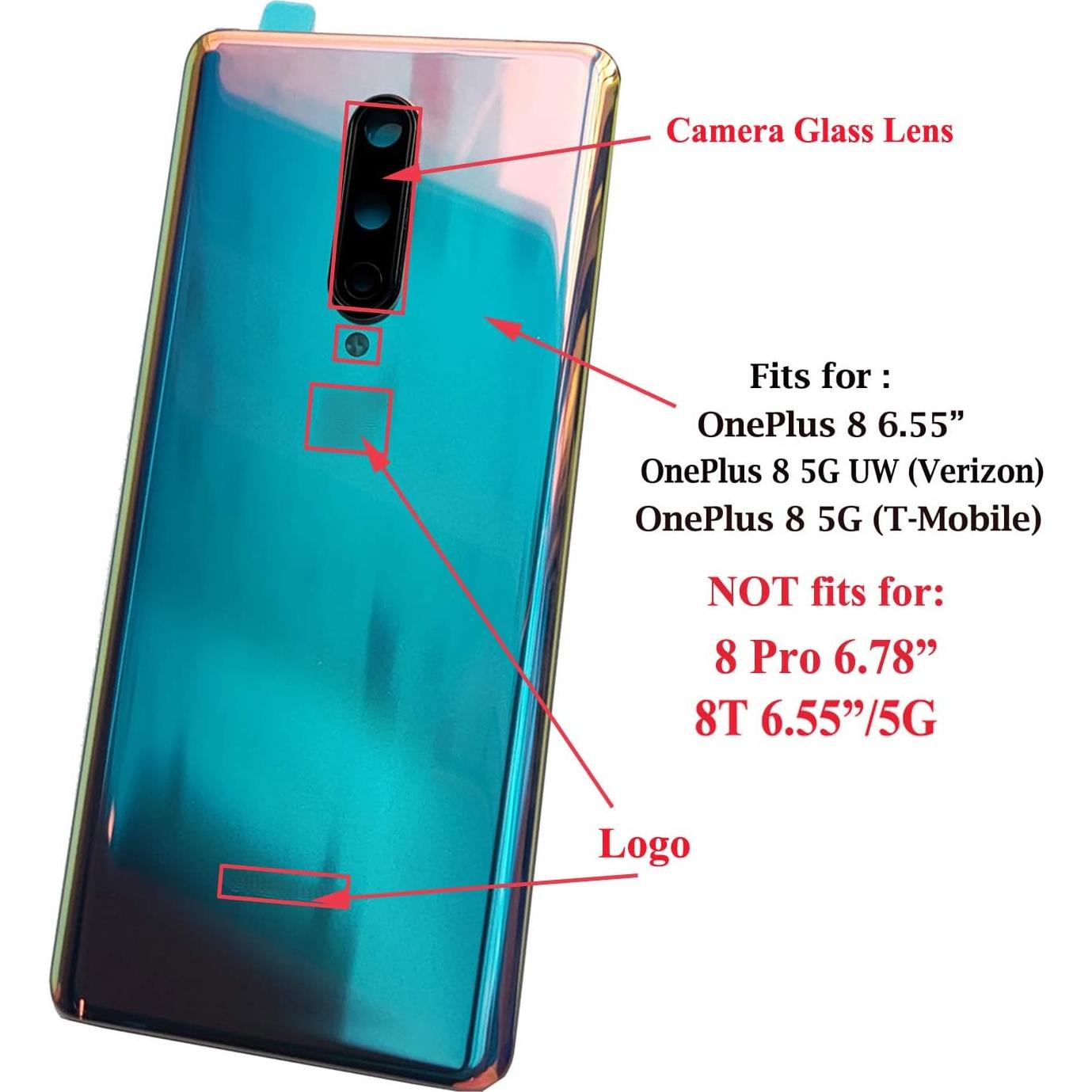 Cubierta de Cristal Trasero OnePlus 8 Ubrokeifixit Verde