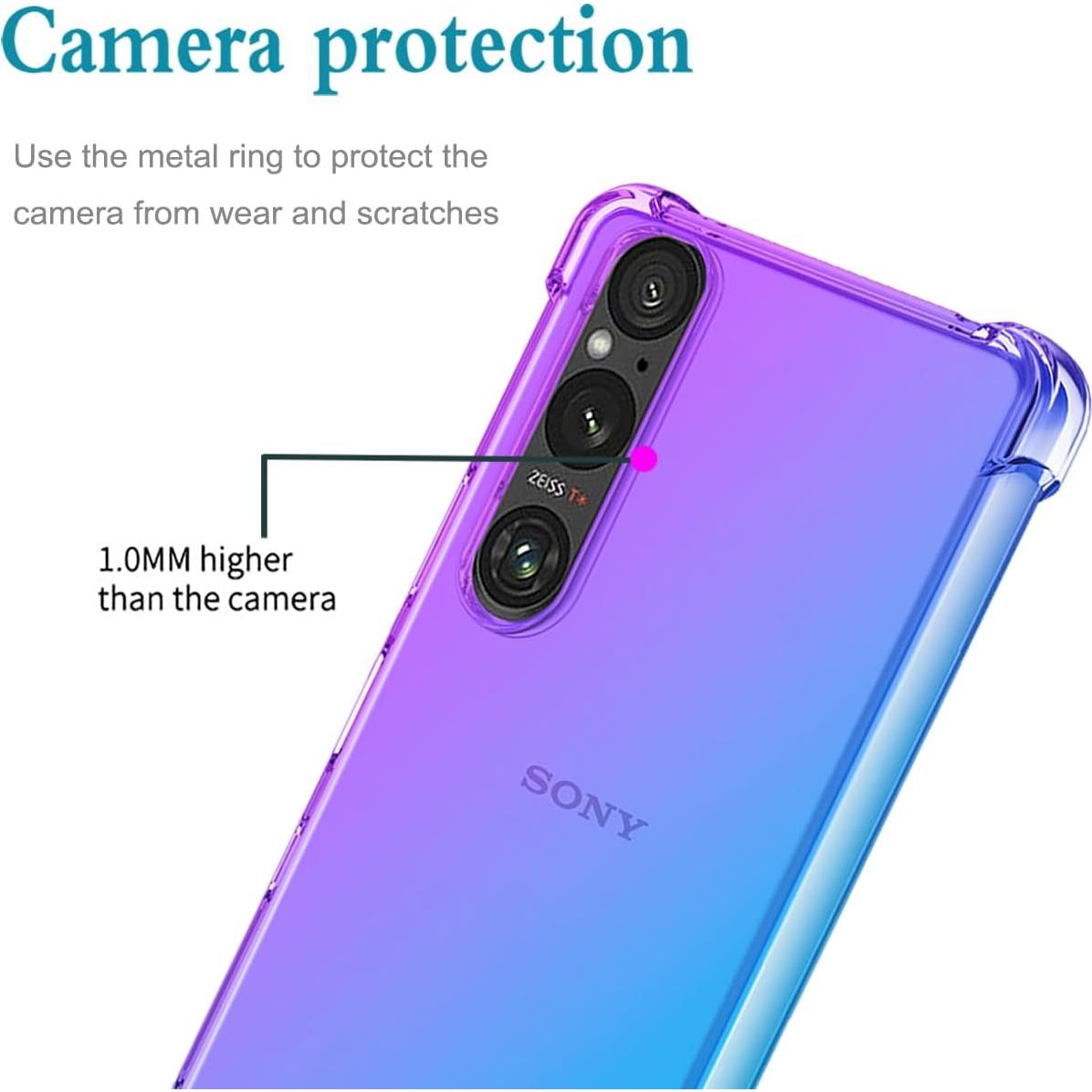 Funda Protectora TPU Sony Xperia 1 V Morado/Azul 6.5"