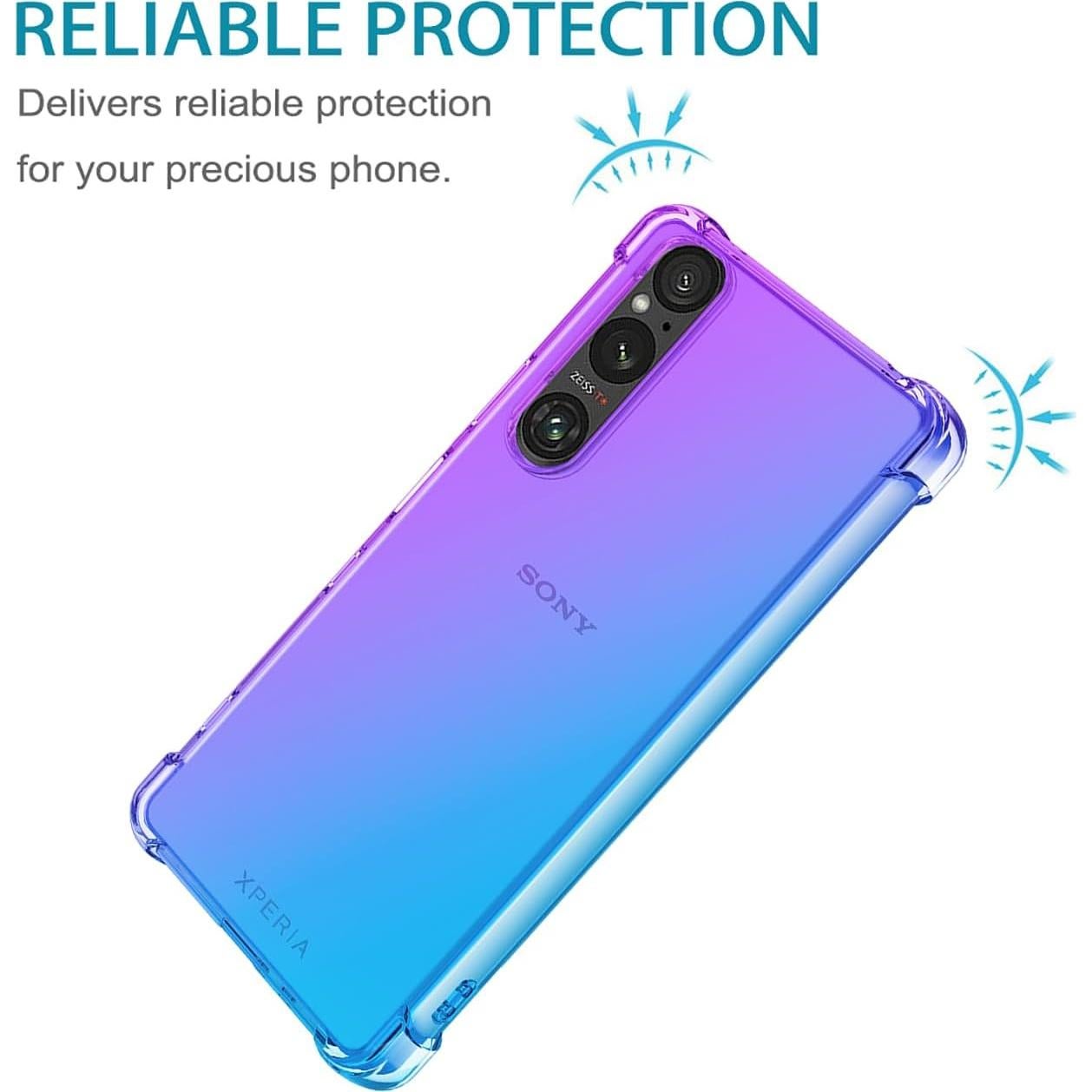 Funda Protectora TPU Sony Xperia 1 V Morado/Azul 6.5"
