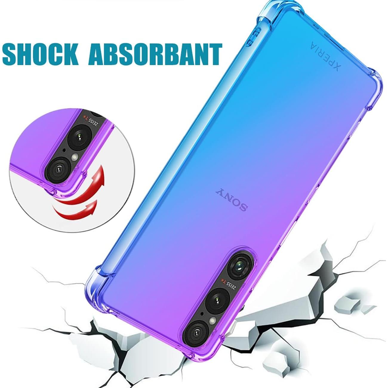 Funda Protectora TPU Sony Xperia 1 V Morado/Azul 6.5"