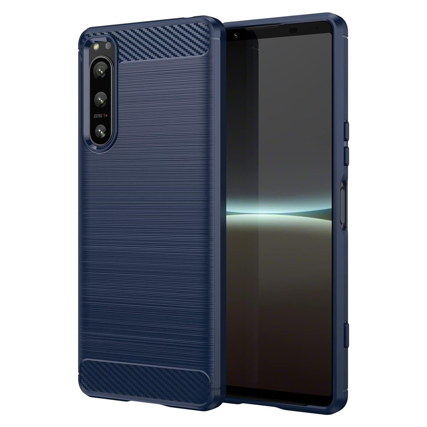 Funda TPU Sony Xperia 5 IV Azul, Resistente a Golpes y Antideslizante