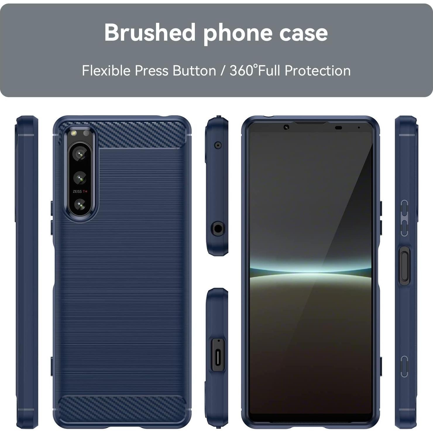 Funda TPU Sony Xperia 5 IV Azul, Resistente a Golpes y Antideslizante