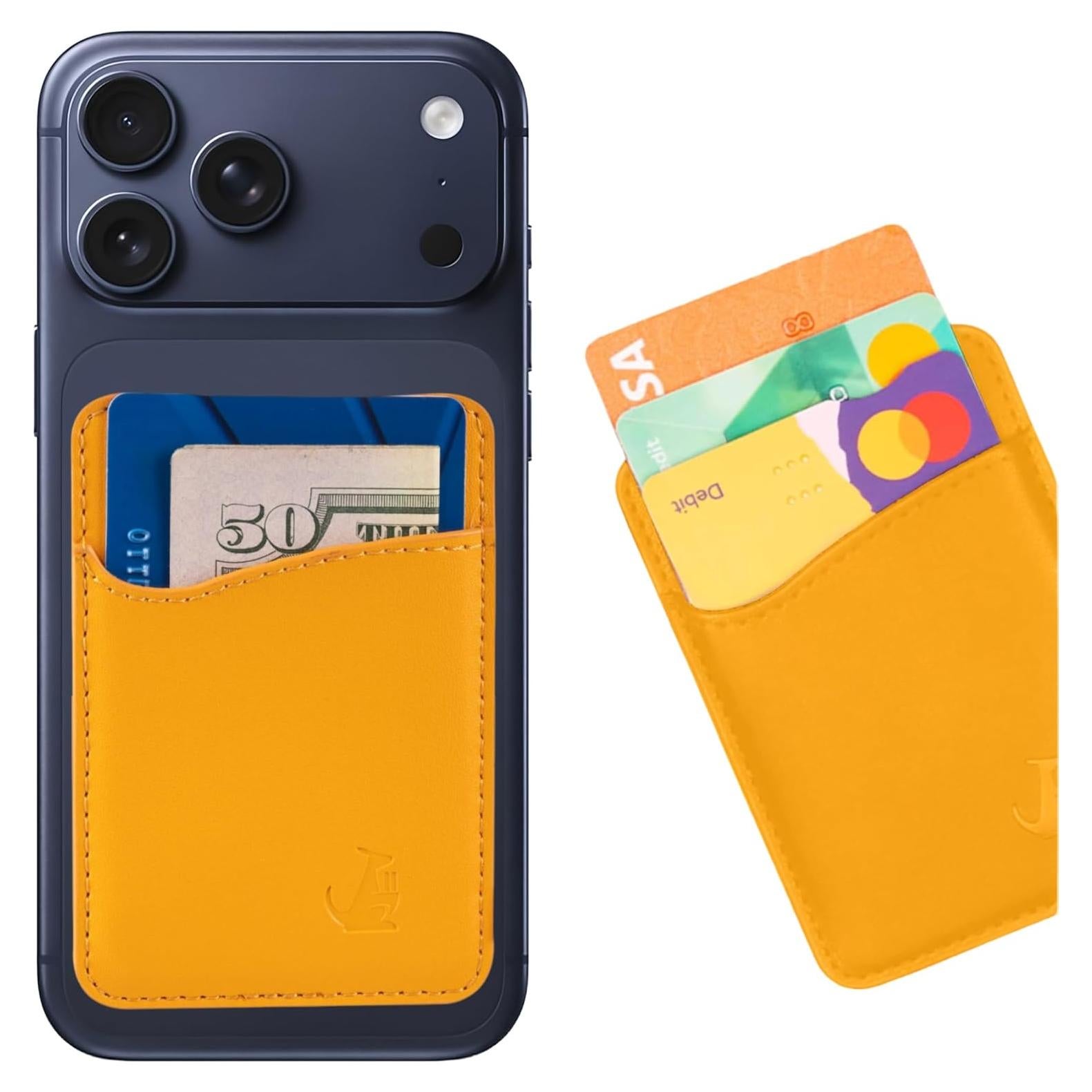 Billetera Adhesiva de Cuero Wallaroo para Teléfonos - Soporte de 3 Tarjetas