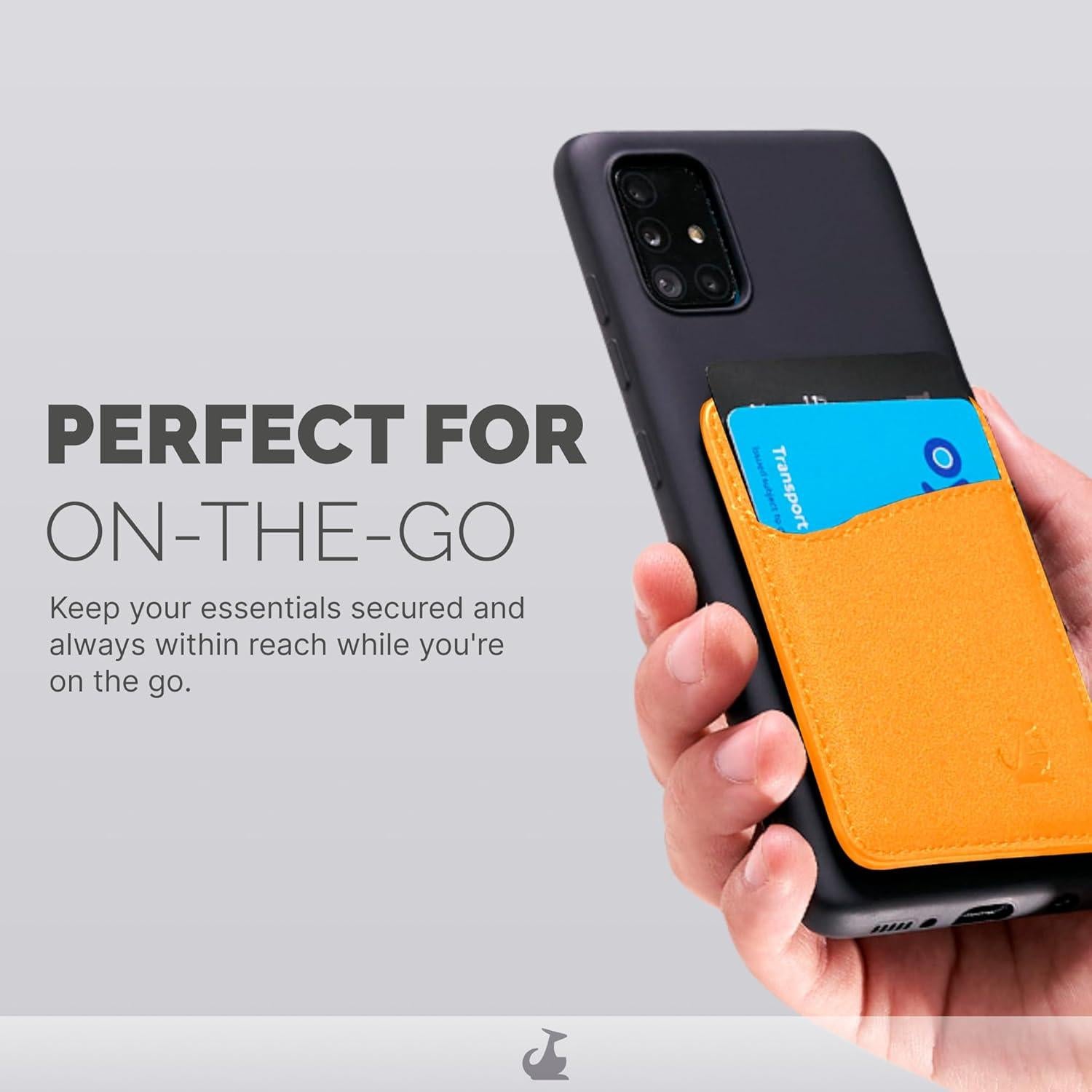 Billetera Adhesiva de Cuero Wallaroo para Teléfonos - Soporte de 3 Tarjetas