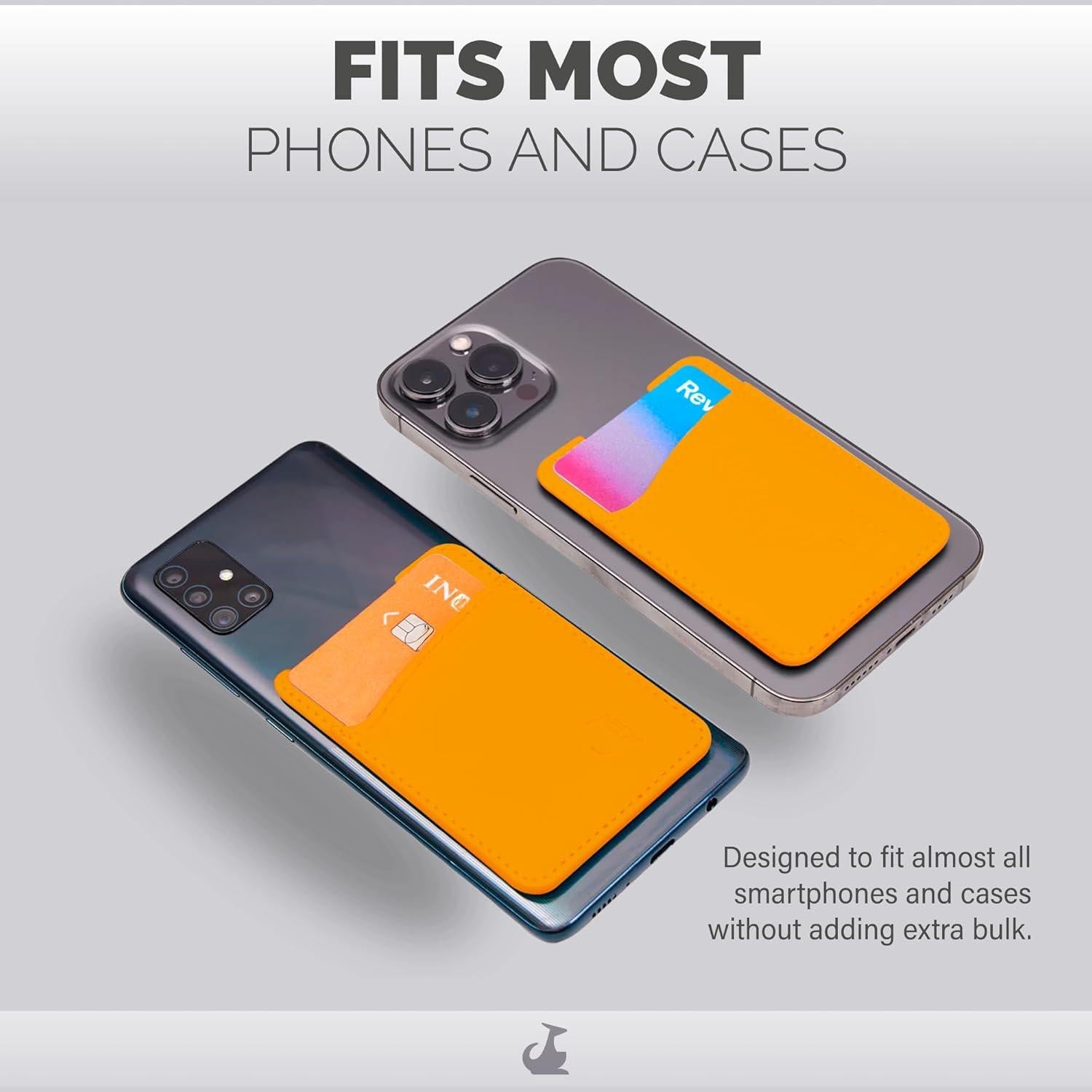 Billetera Adhesiva de Cuero Wallaroo para Teléfonos - Soporte de 3 Tarjetas