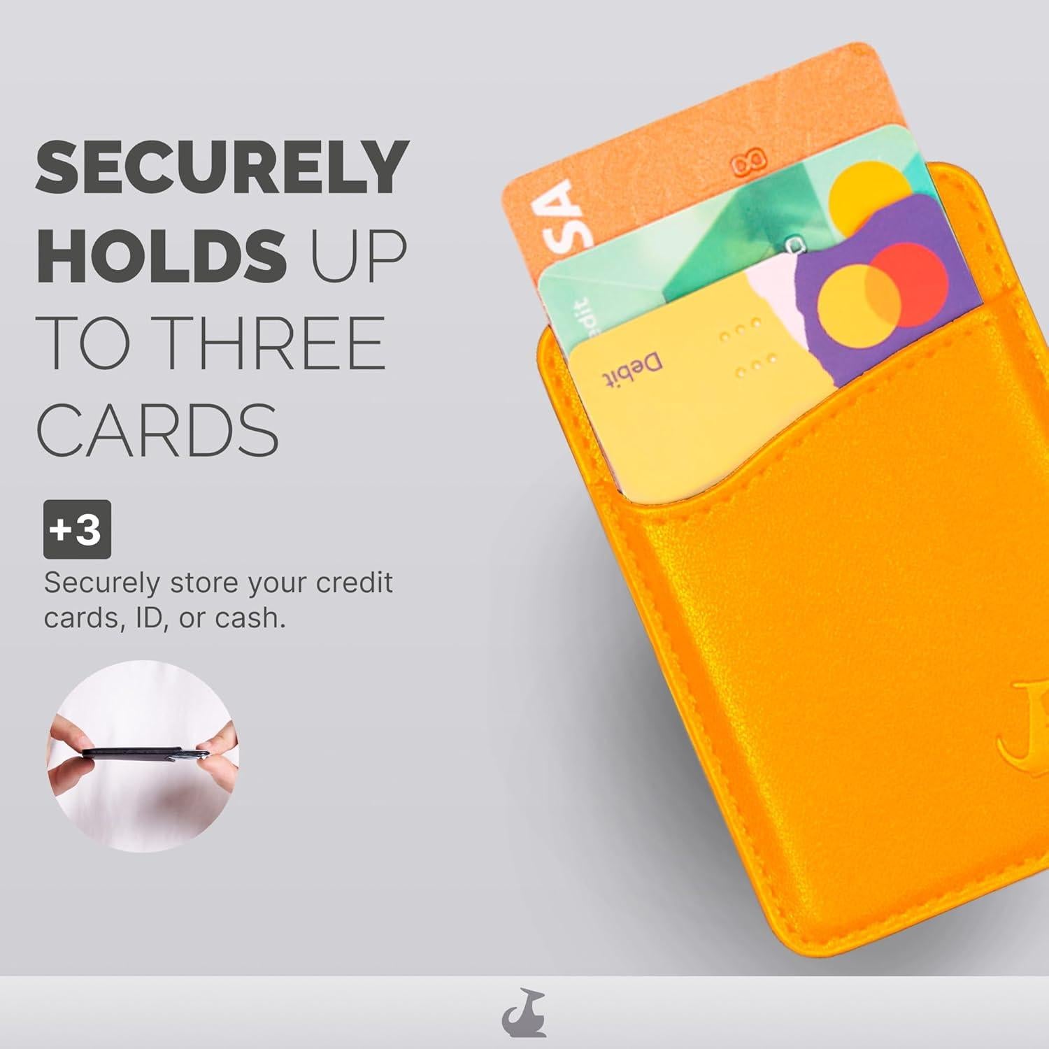 Billetera Adhesiva de Cuero Wallaroo para Teléfonos - Soporte de 3 Tarjetas