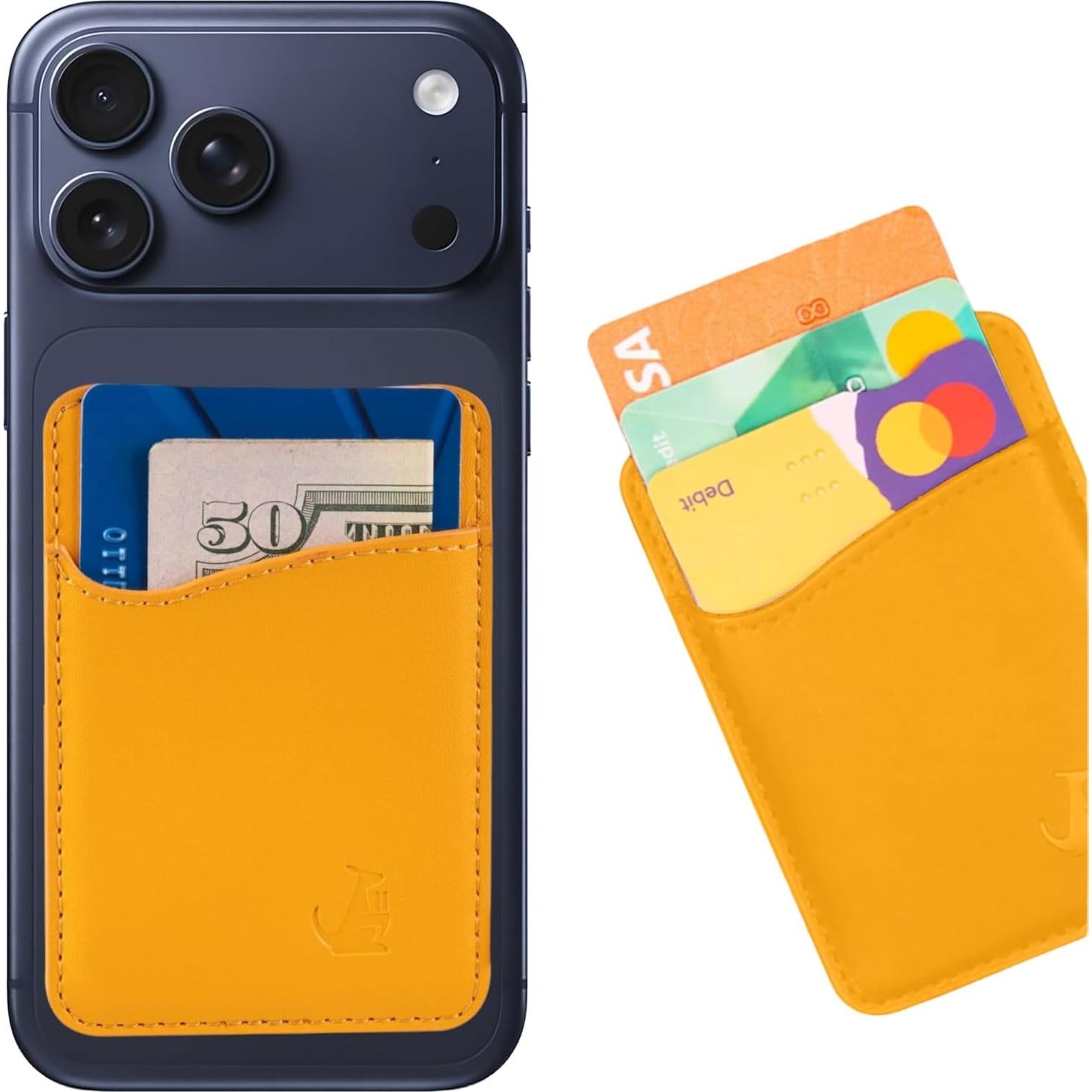 Billetera Adhesiva de Cuero Wallaroo para Teléfonos - Soporte de 3 Tarjetas