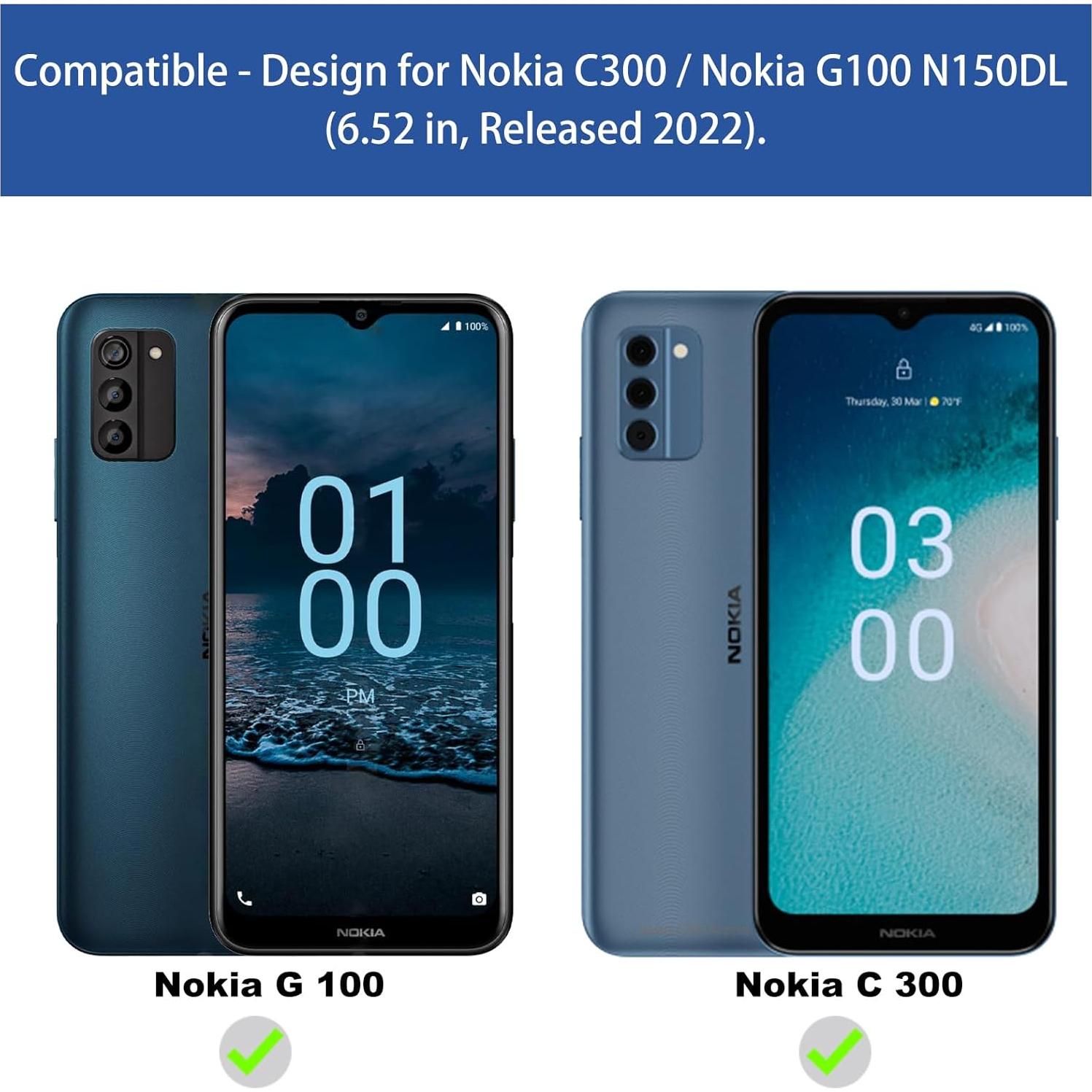 Funda Ailiber para Nokia G100 y C300 con Protector de Pantalla