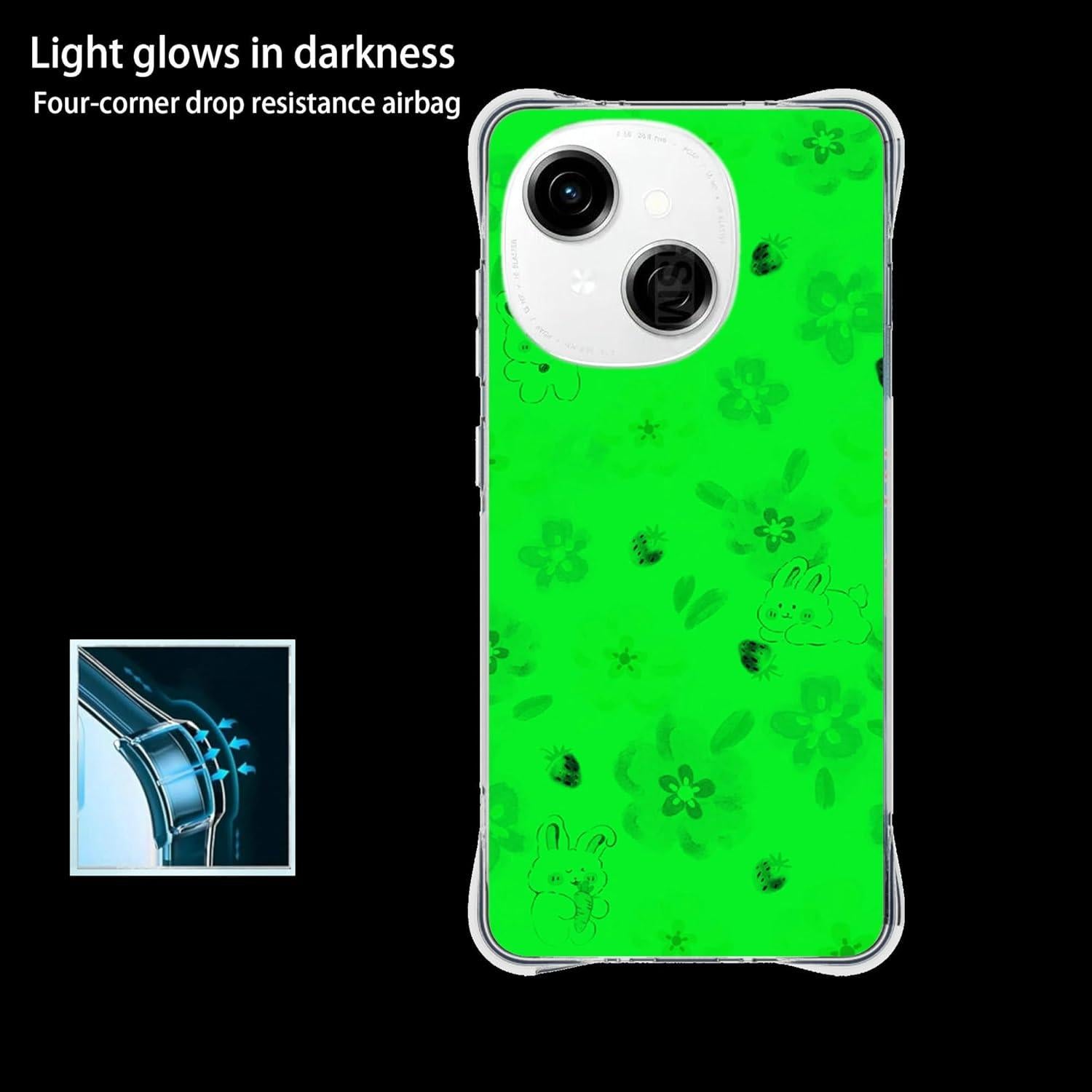 Funda de Silicona Tecno Spark Go 2025 YGH-SH con Efecto Luminoso