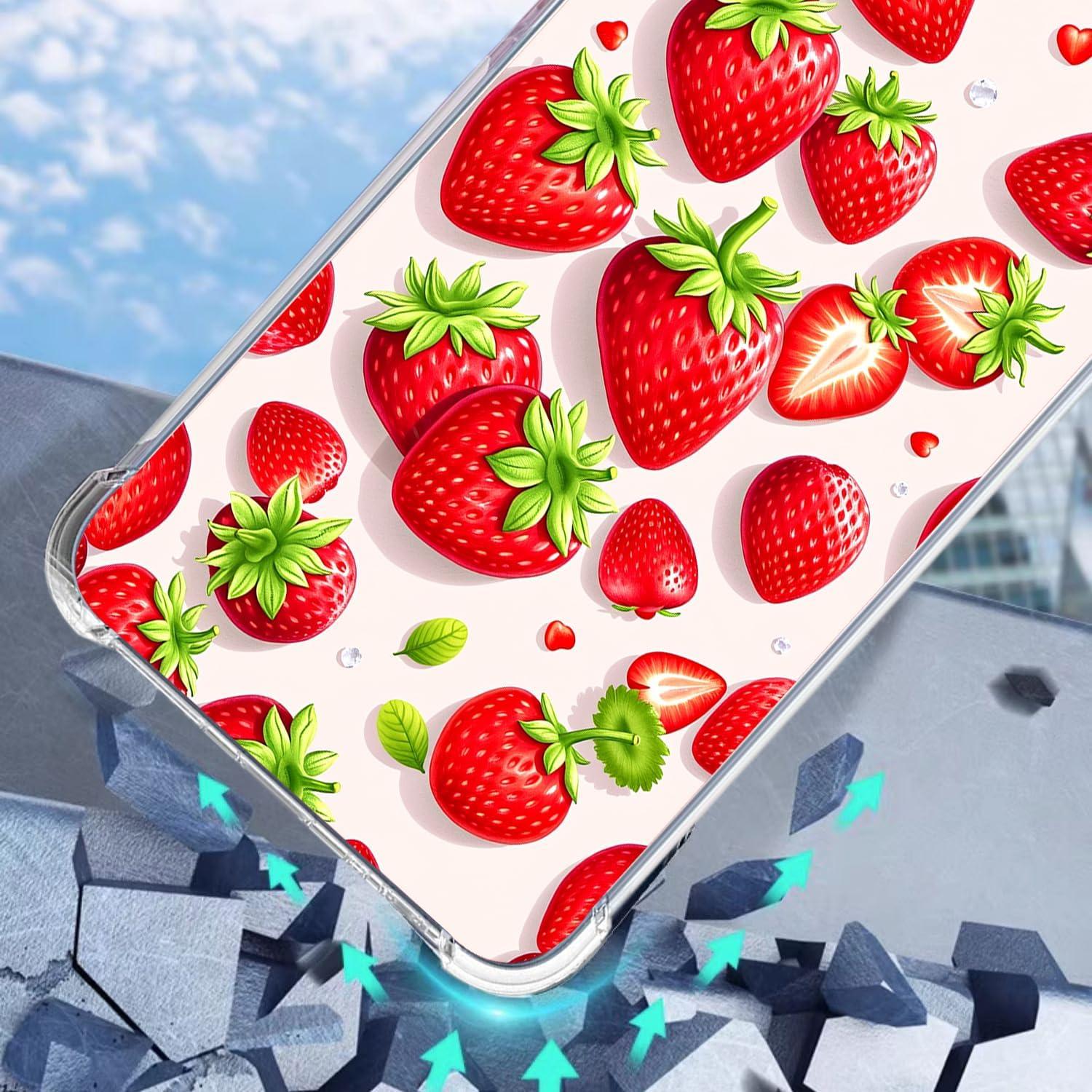 Funda T-Mobile Revvl 8 Beaucov Fresa Roja TPU Antigolpes