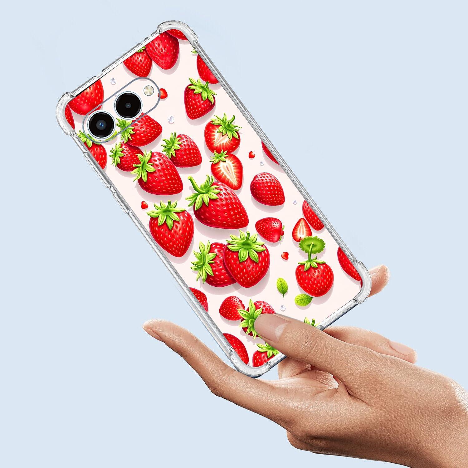 Funda T-Mobile Revvl 8 Beaucov Fresa Roja TPU Antigolpes