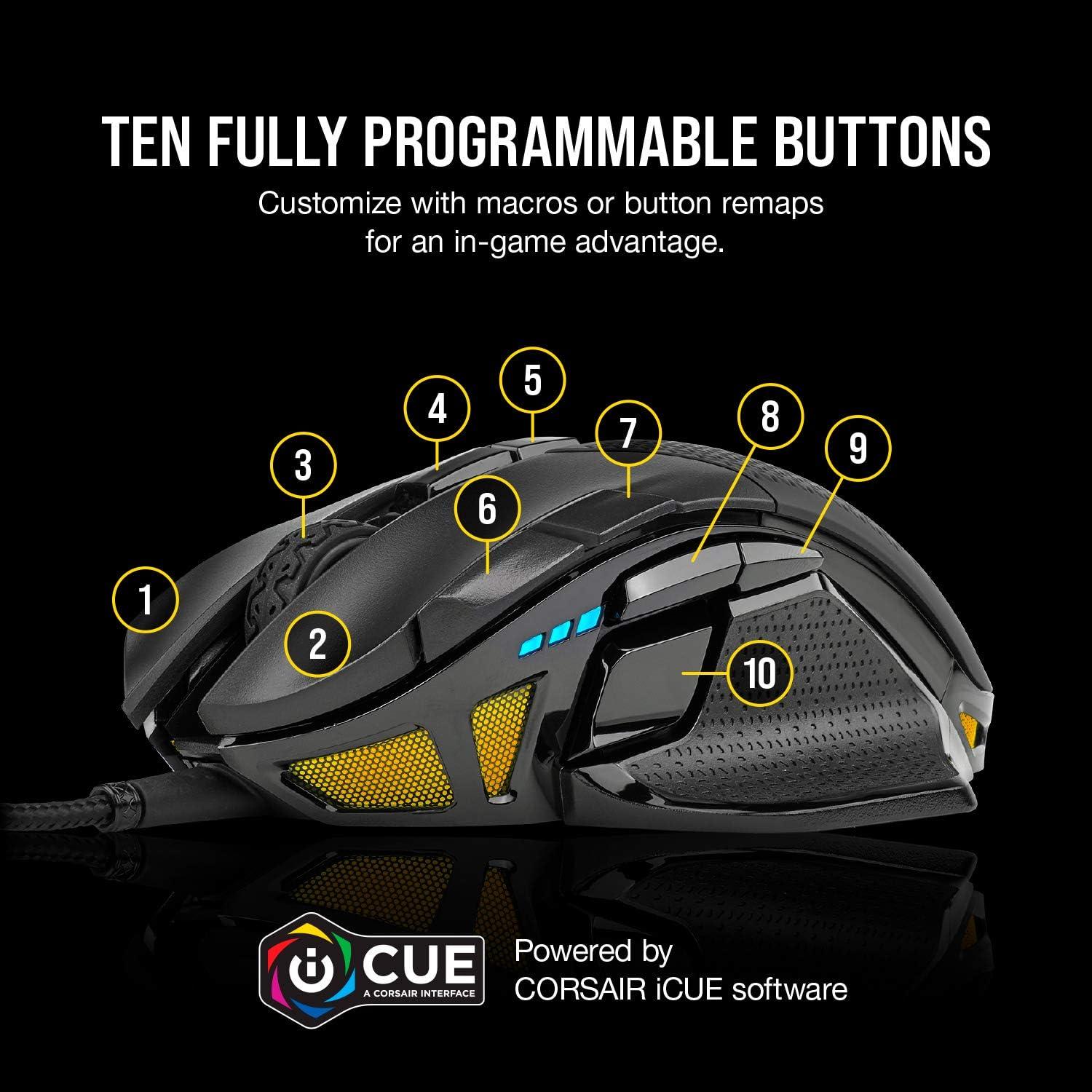 Ratón Gaming Corsair Nightsword RGB 18000 DPI 10 Botones