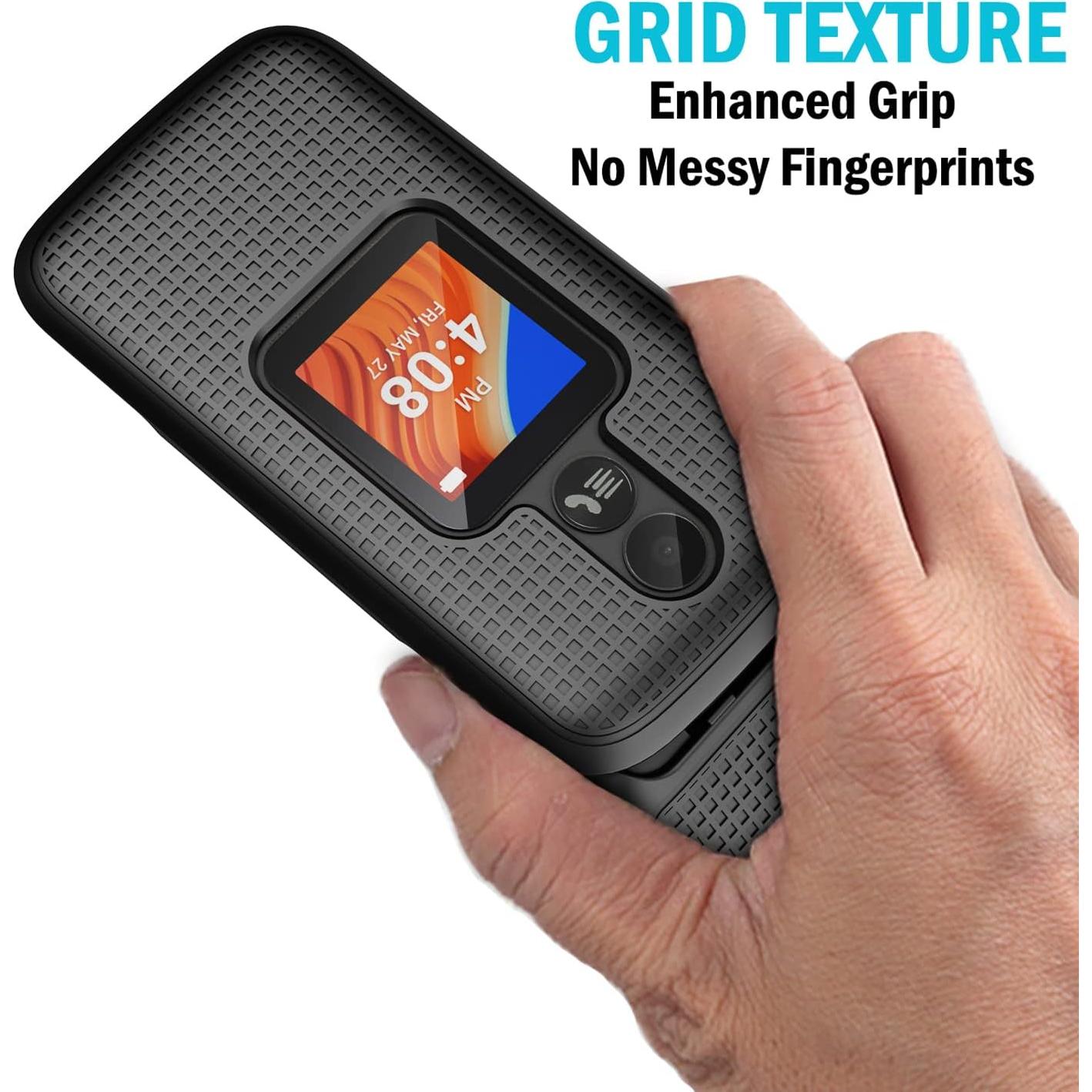 Funda Dura Nakedcellphone para Alcatel TCL Flip 2 - Negro