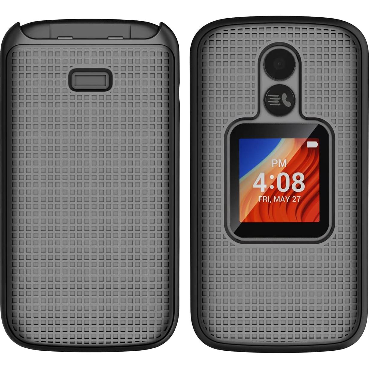 Funda Dura Nakedcellphone para Alcatel TCL Flip 2 - Negro