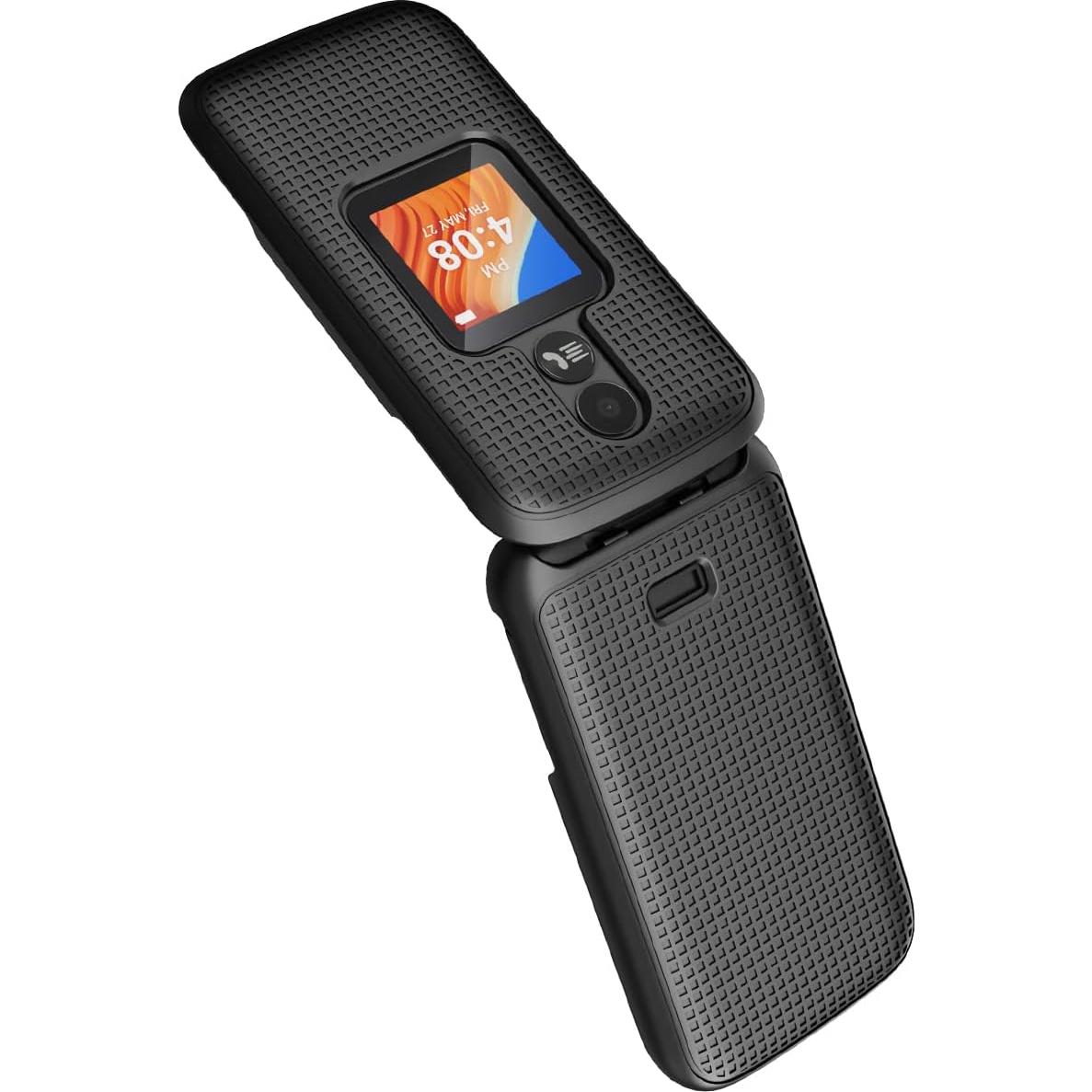 Funda Dura Nakedcellphone para Alcatel TCL Flip 2 - Negro