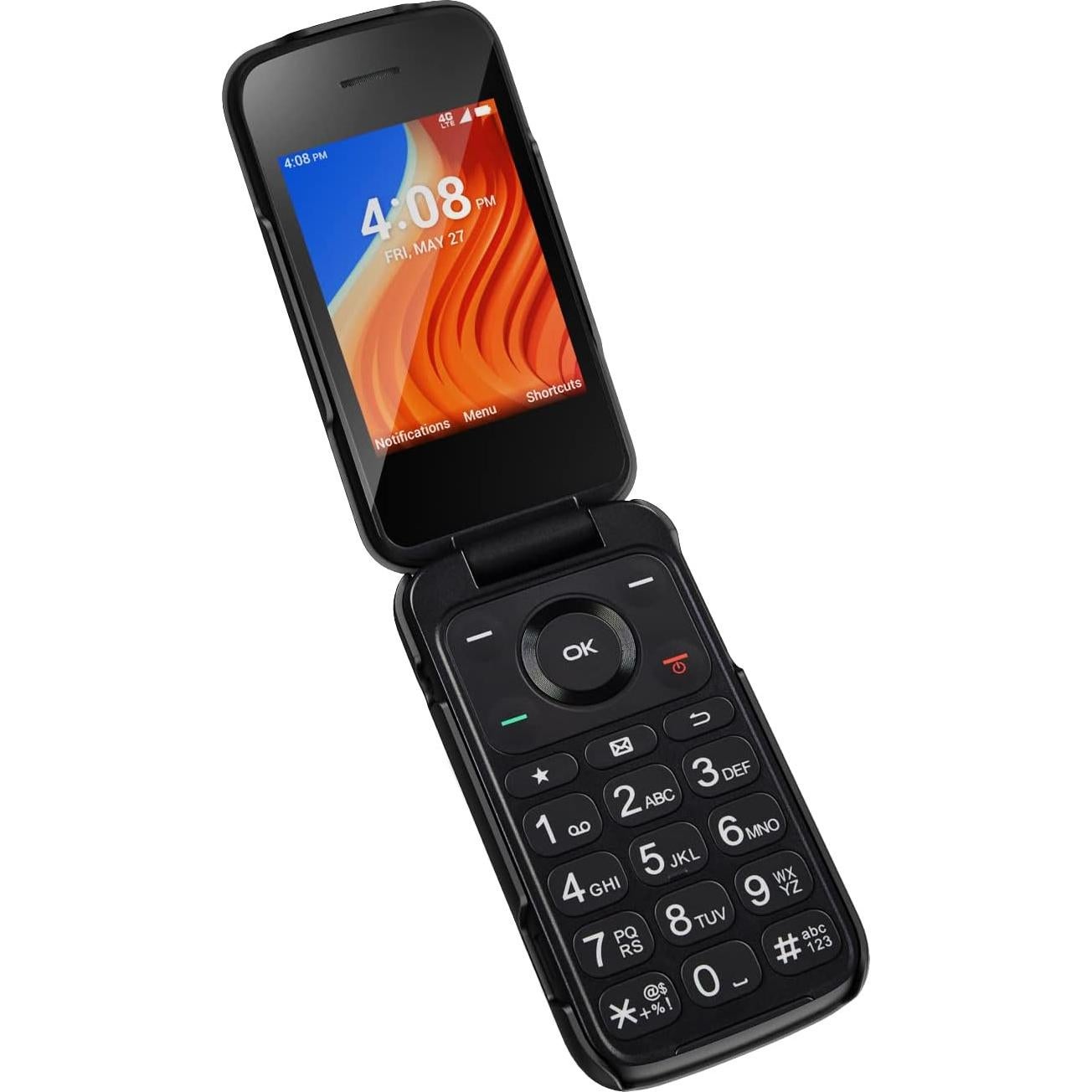 Funda Dura Nakedcellphone para Alcatel TCL Flip 2 - Negro