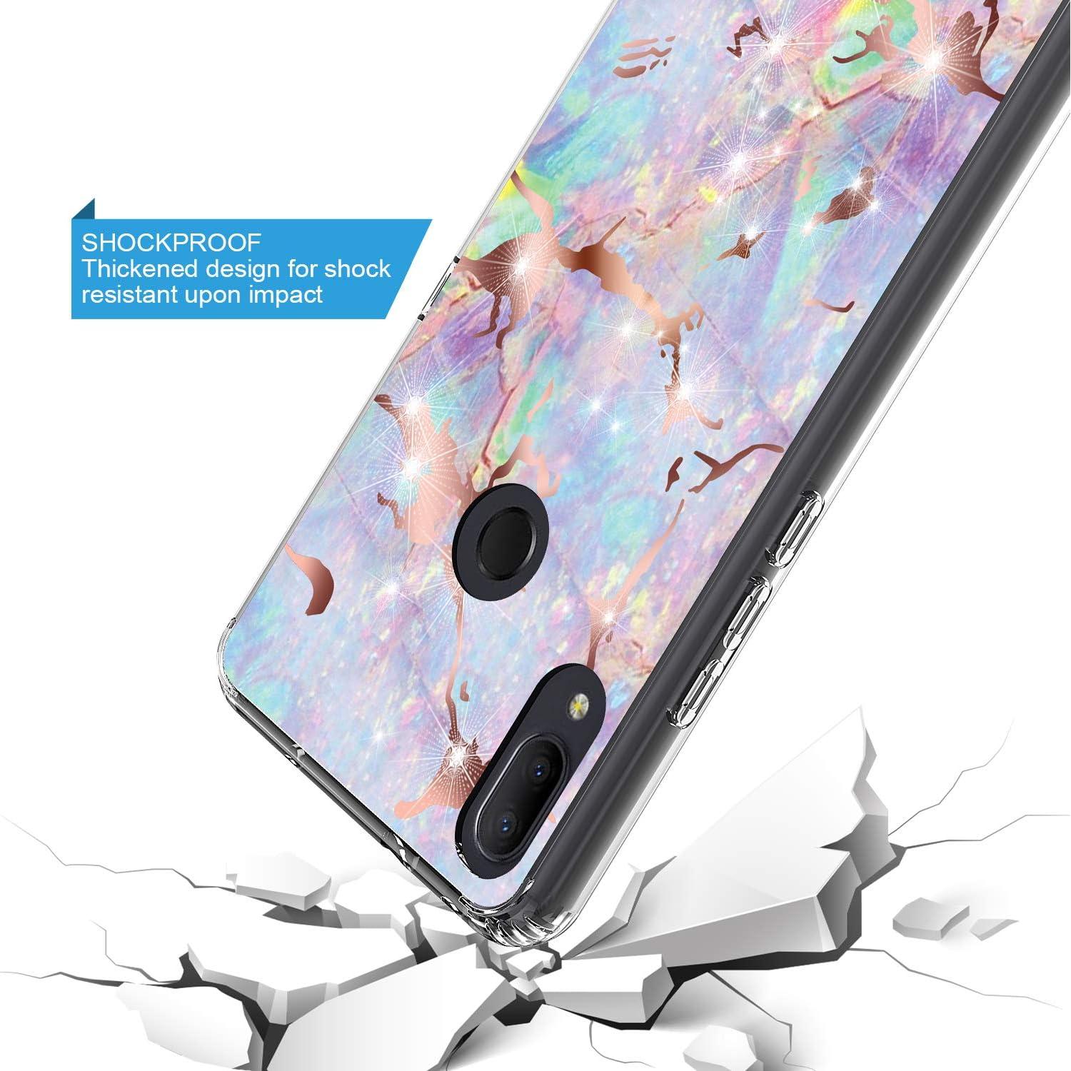 Funda Alcatel 3V 2019/5032W TPU Bumper Rosa Dorado Mármol