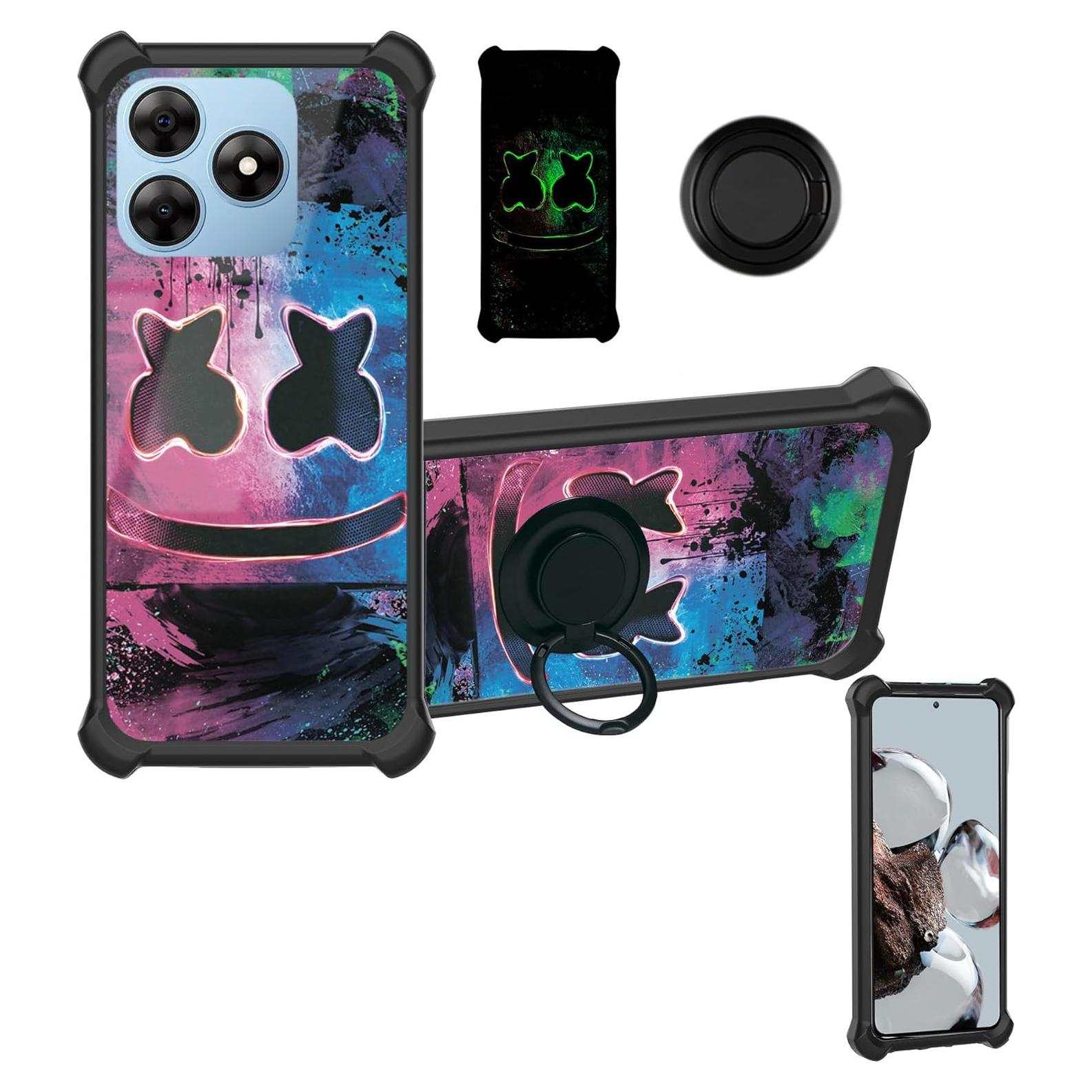 Funda híbrida YGH-BQ para Blackview Wave 8/8C con anillo