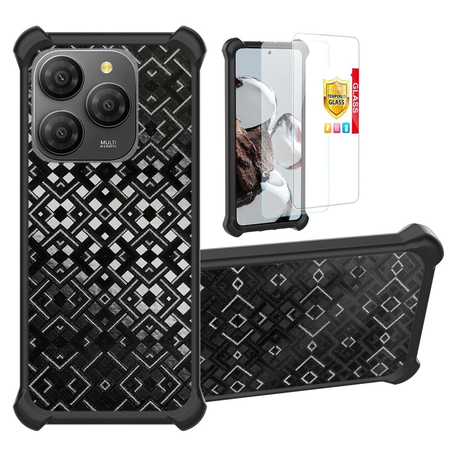 Funda Híbrida 3D para Blackview Shark 9 5G con 2 Protectores
